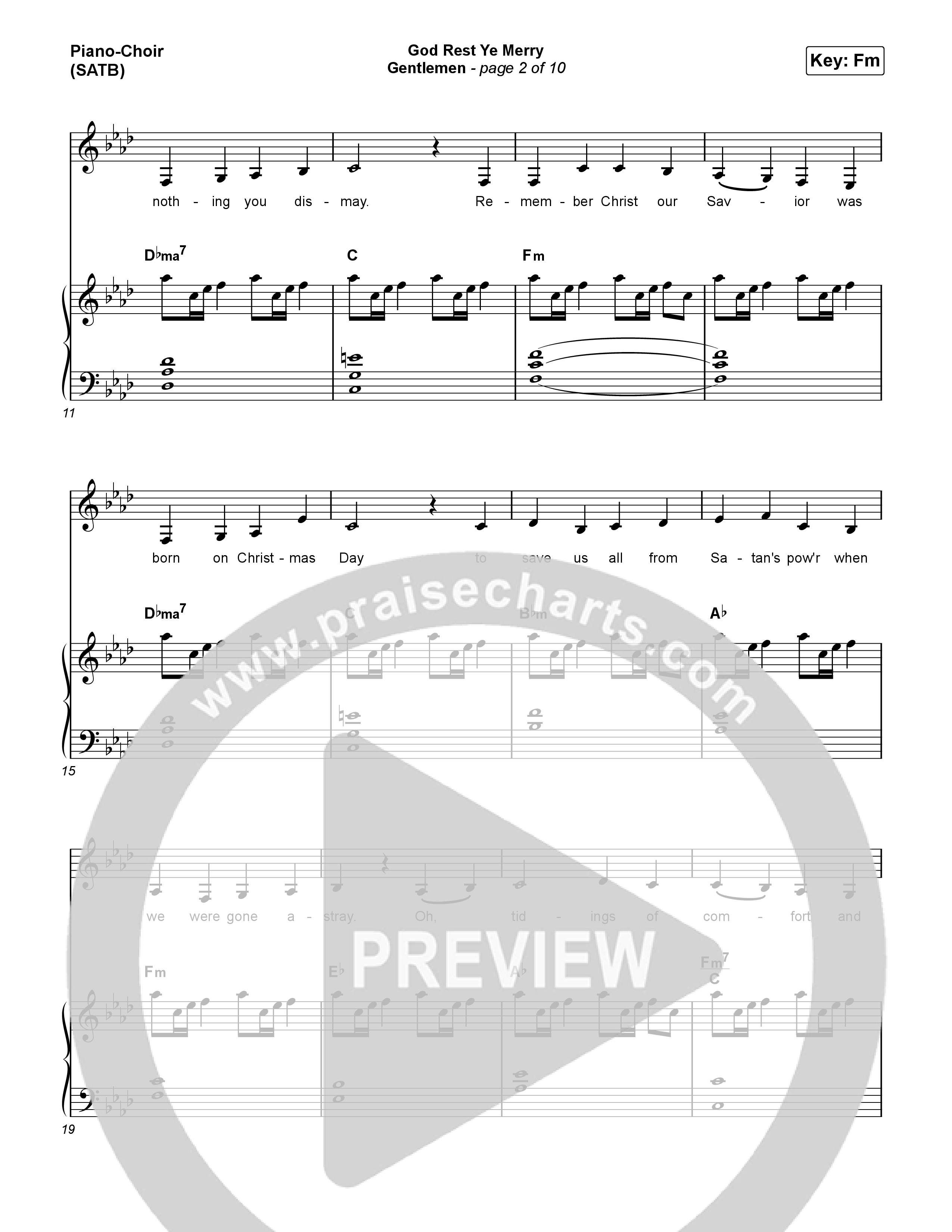 God Rest Ye Merry Gentlemen Piano/Vocal Pack (Phil Wickham)