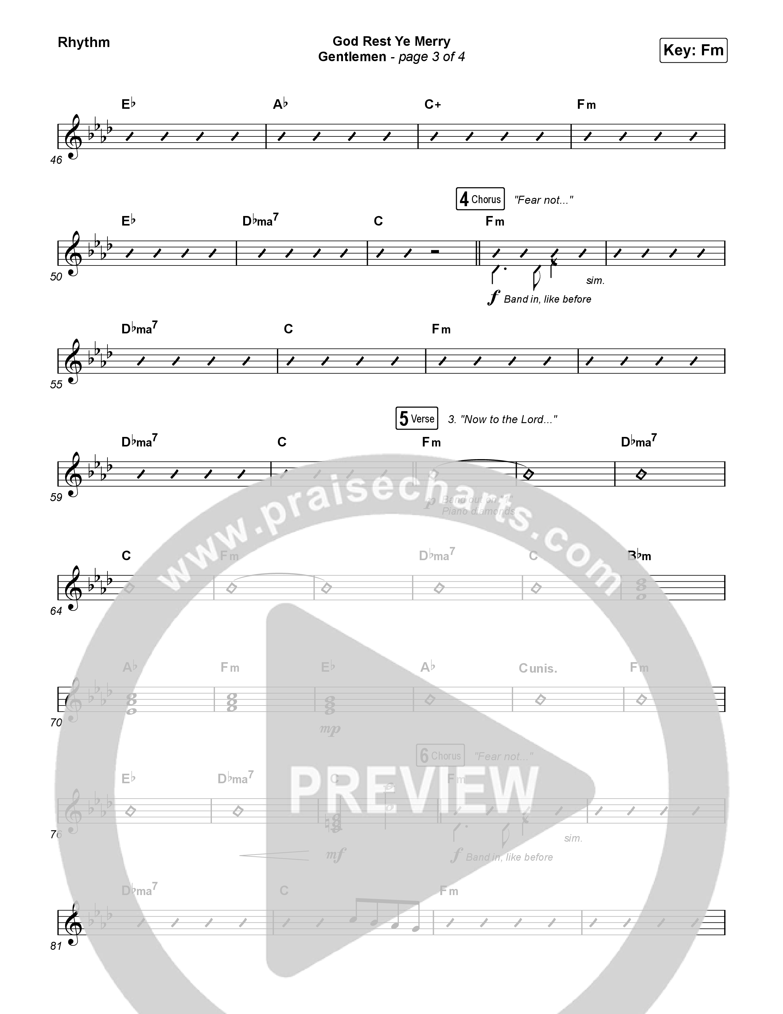 God Rest Ye Merry Gentlemen Rhythm Chart (Phil Wickham)