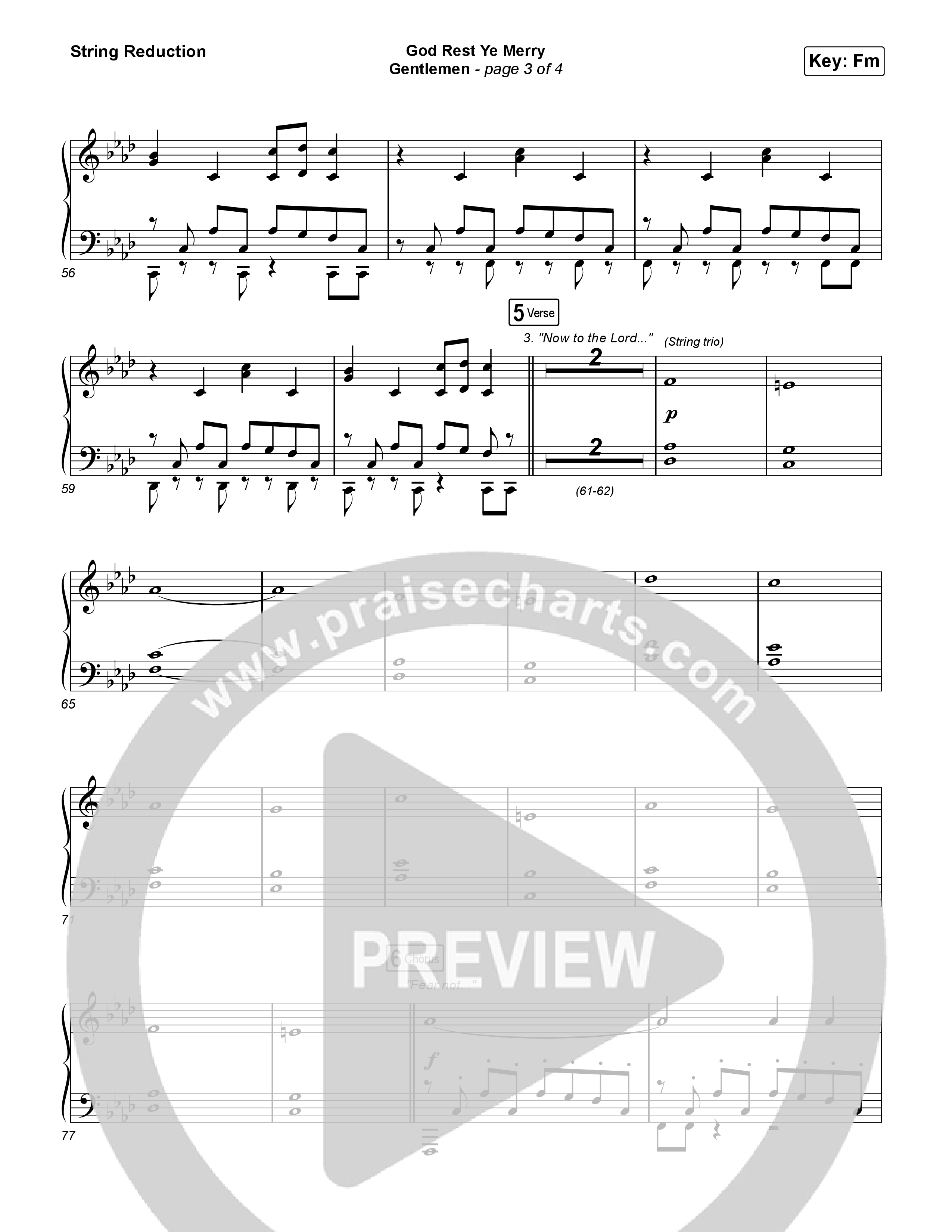 God Rest Ye Merry Gentlemen String Reduction (Phil Wickham)