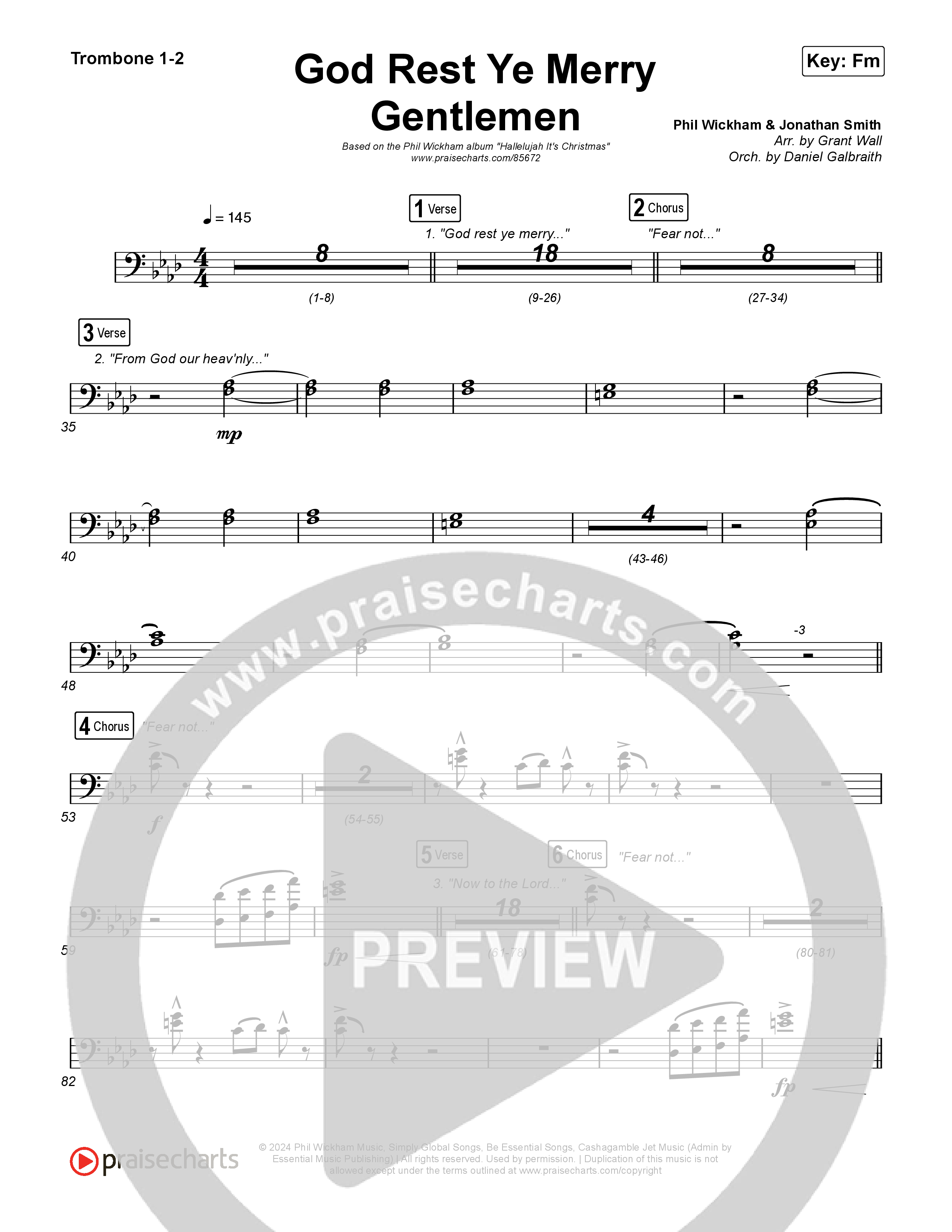 God Rest Ye Merry Gentlemen Trombone 1,2 (Phil Wickham)