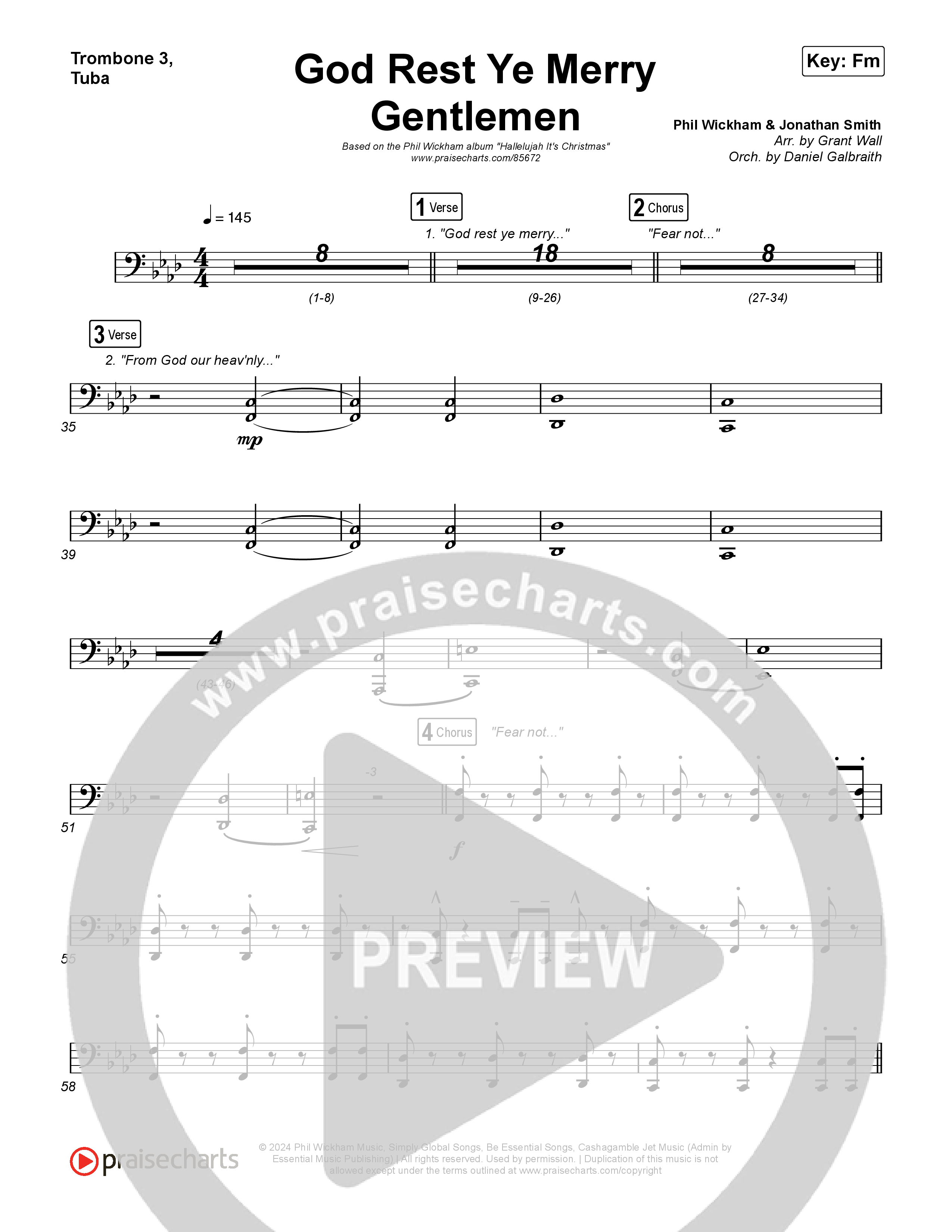 God Rest Ye Merry Gentlemen Trombone 1,2 (Phil Wickham)