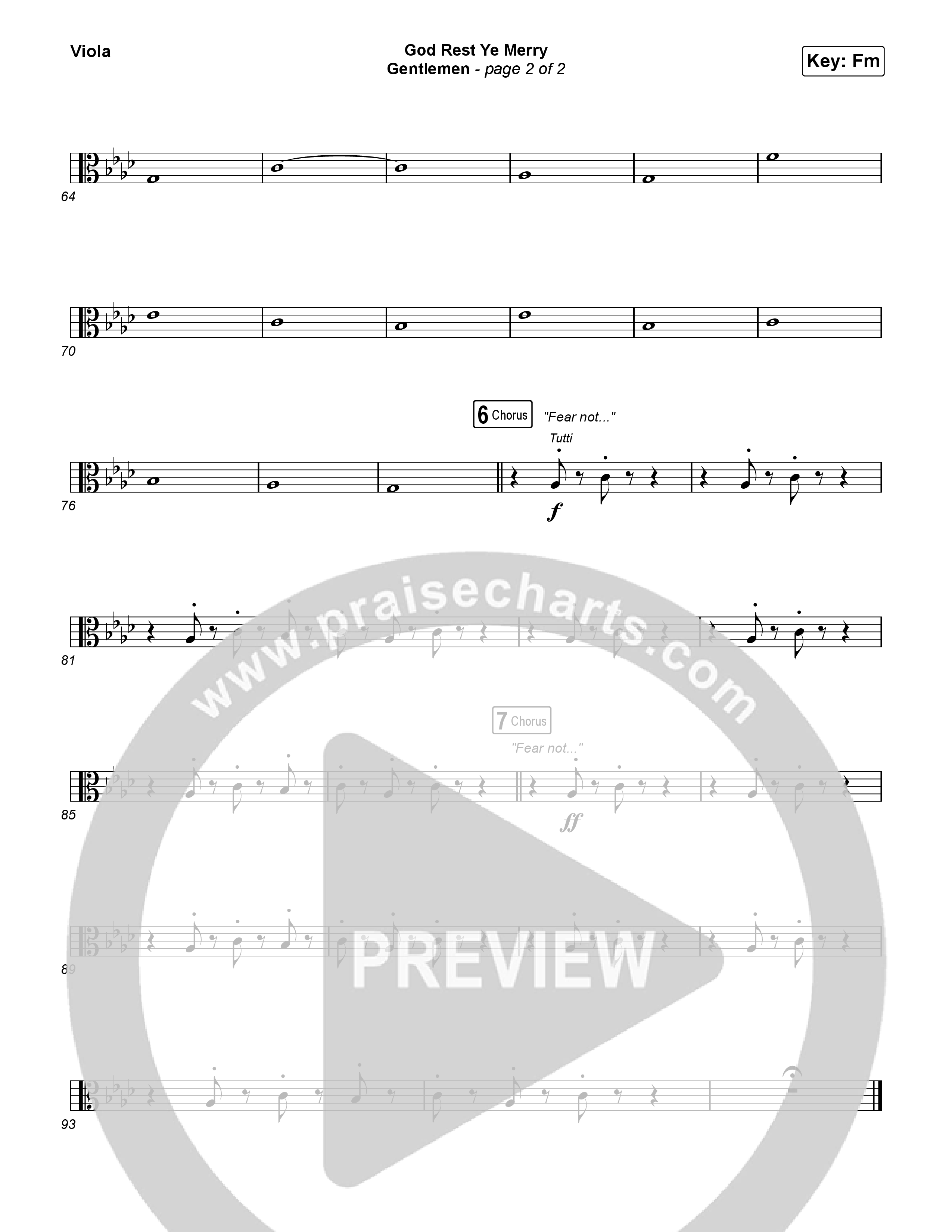 God Rest Ye Merry Gentlemen Viola (Phil Wickham)