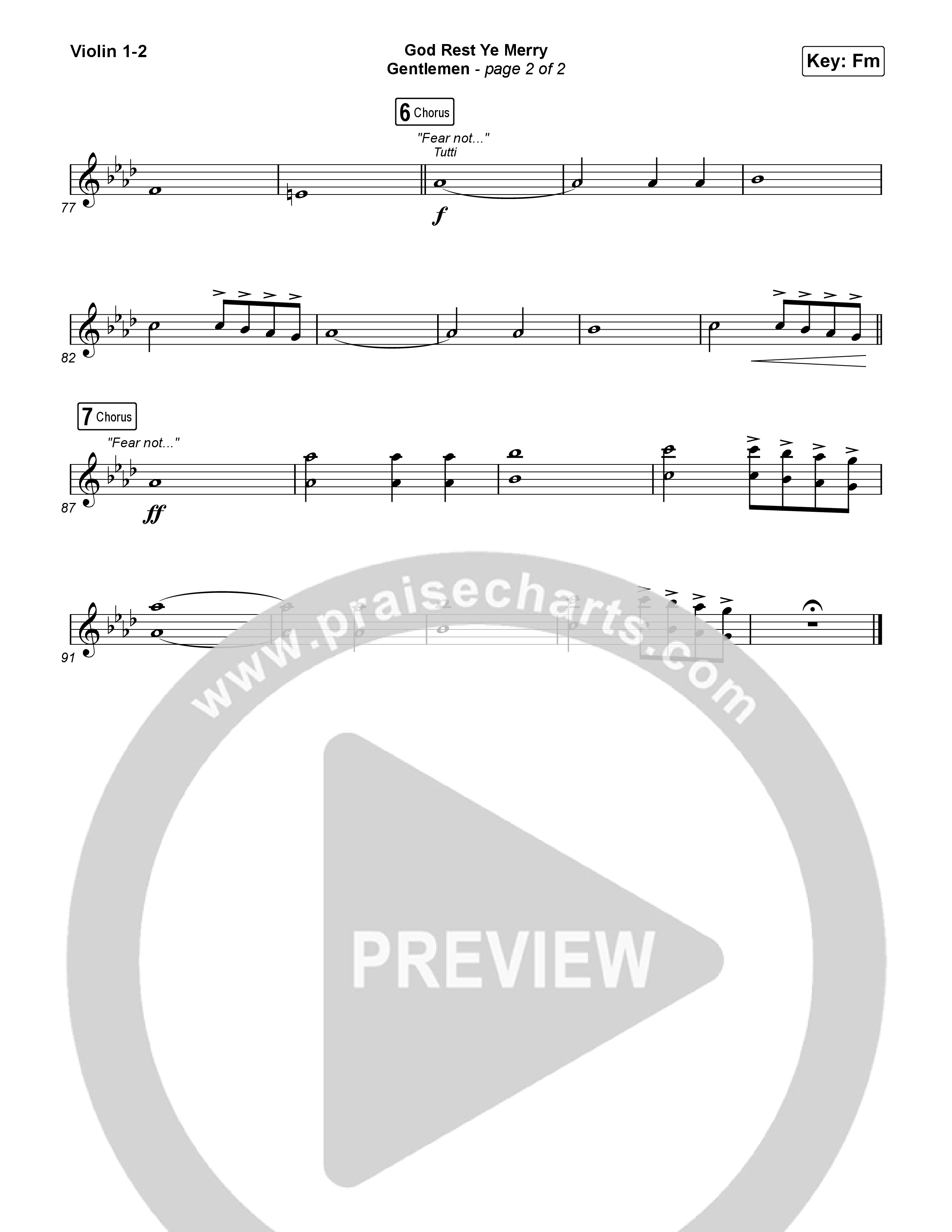 God Rest Ye Merry Gentlemen String Pack (Phil Wickham)