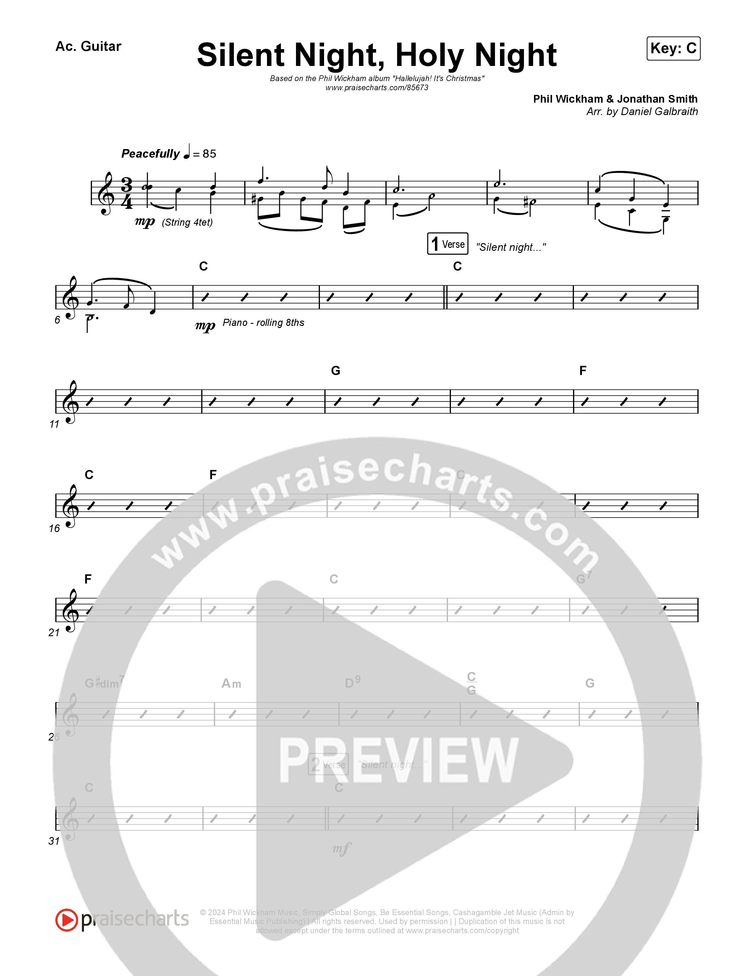 Silent Night Holy Night Rhythm Chart (Phil Wickham)