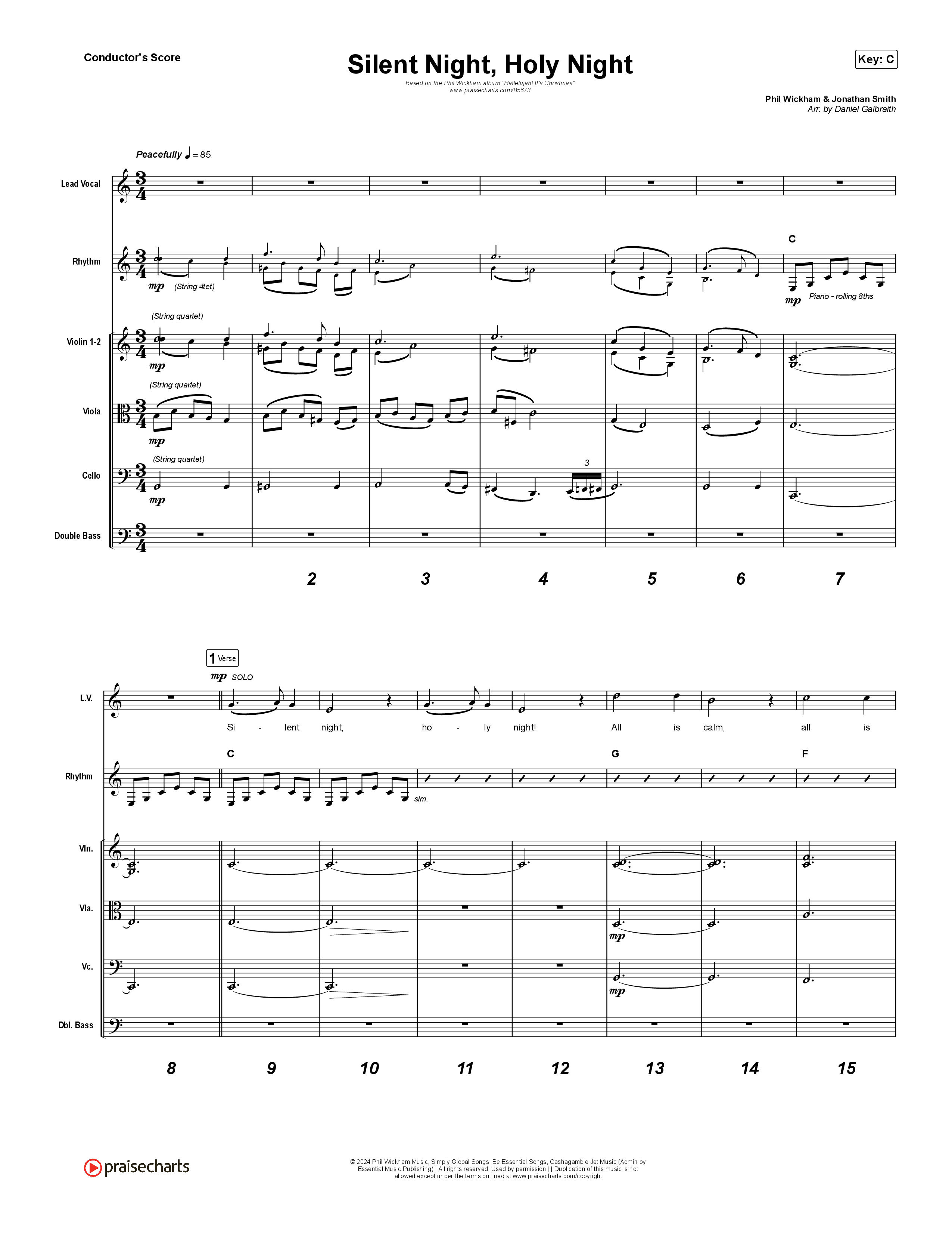 Silent Night Holy Night Conductor's Score (Phil Wickham)