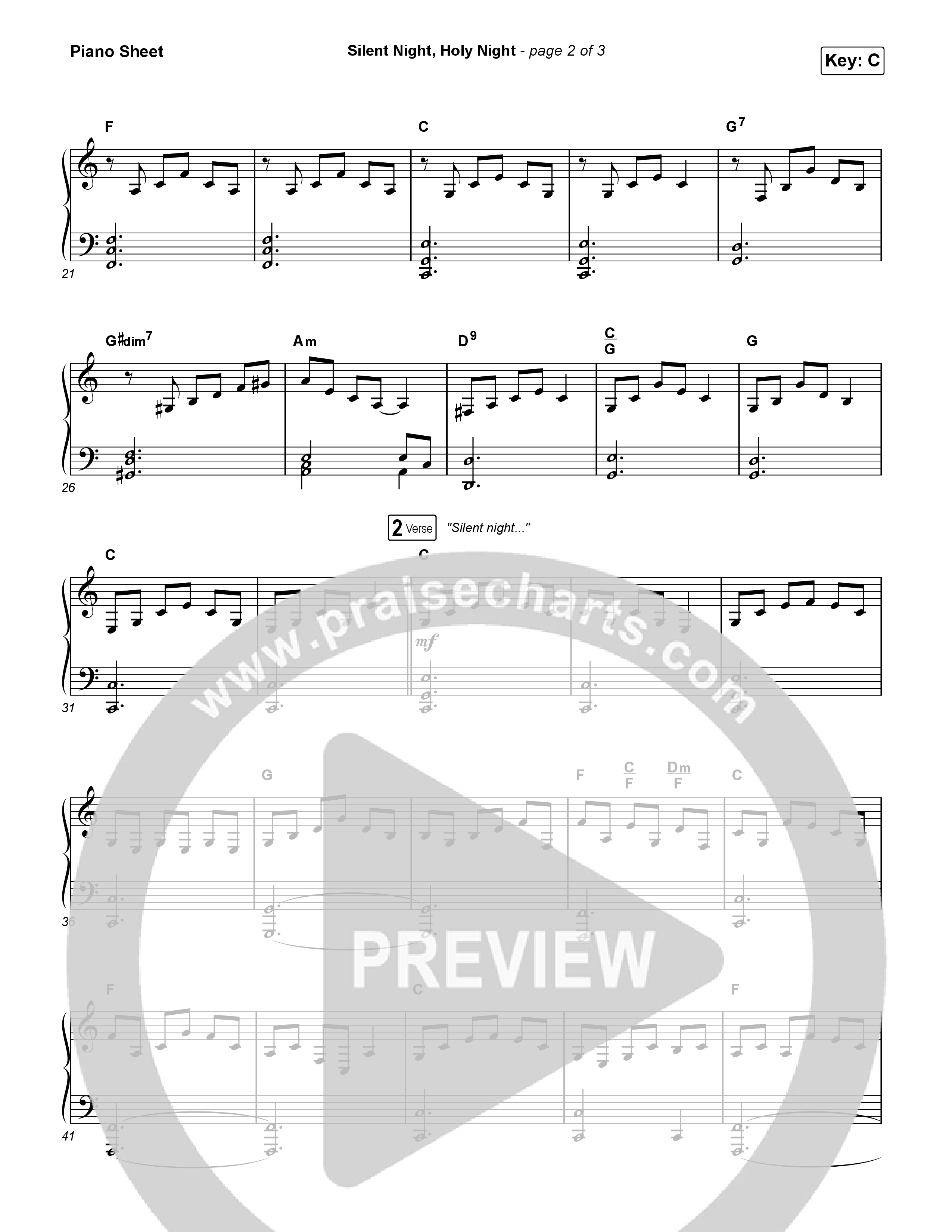 Silent Night Holy Night Piano Sheet (Phil Wickham)