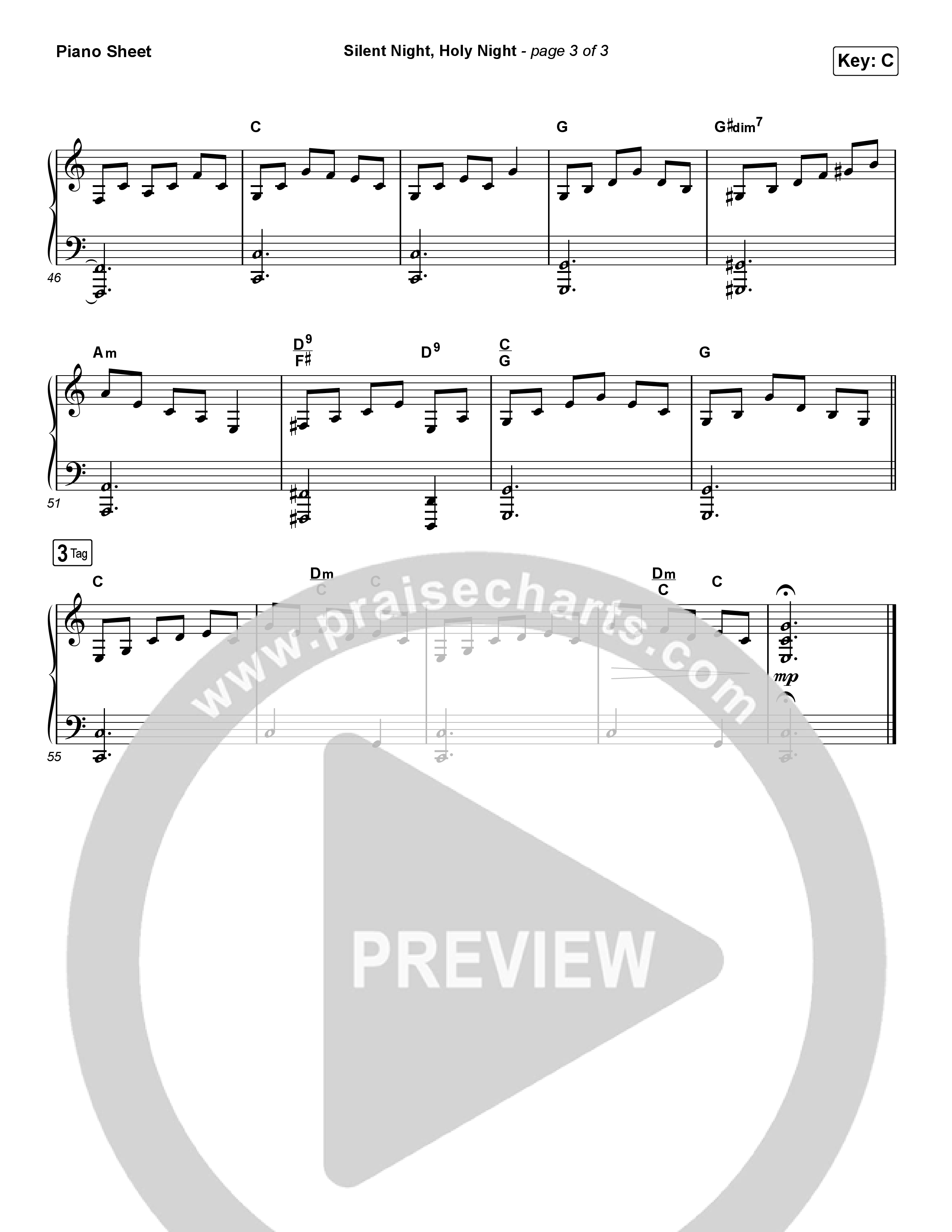 Silent Night Holy Night Piano Sheet (Phil Wickham)
