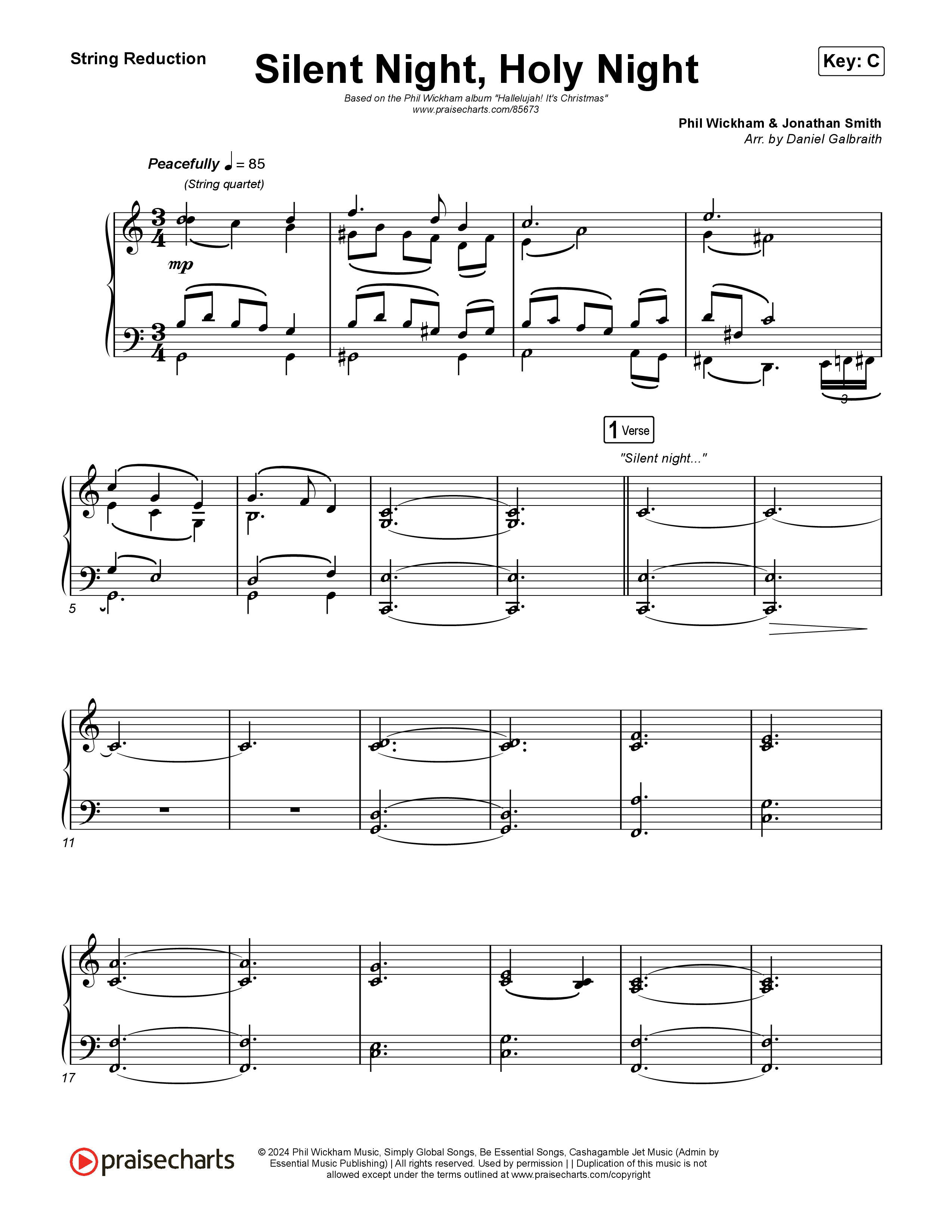 Silent Night Holy Night String Reduction (Phil Wickham)