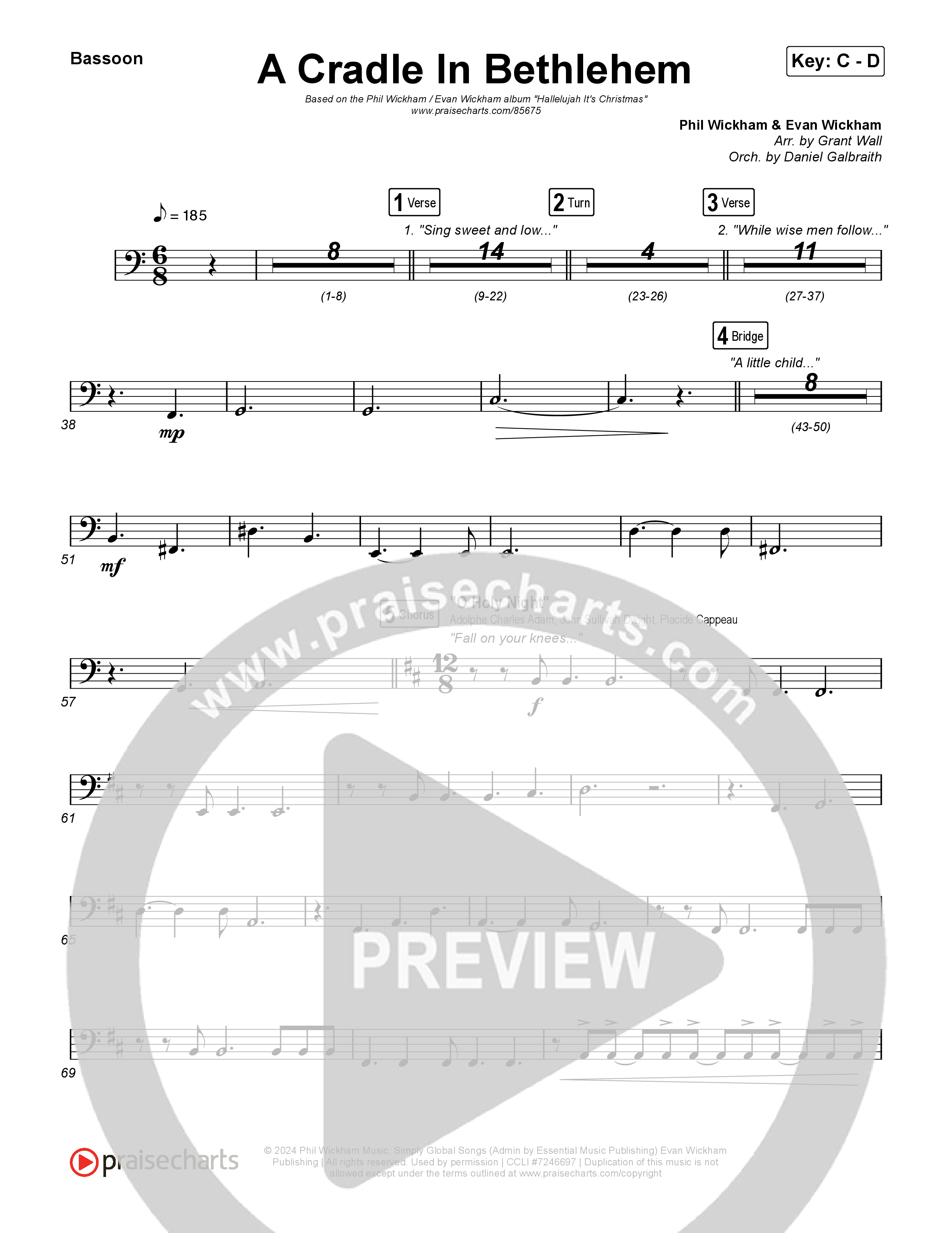 A Cradle In Bethlehem Bassoon (Phil Wickham / Evan Wickham)