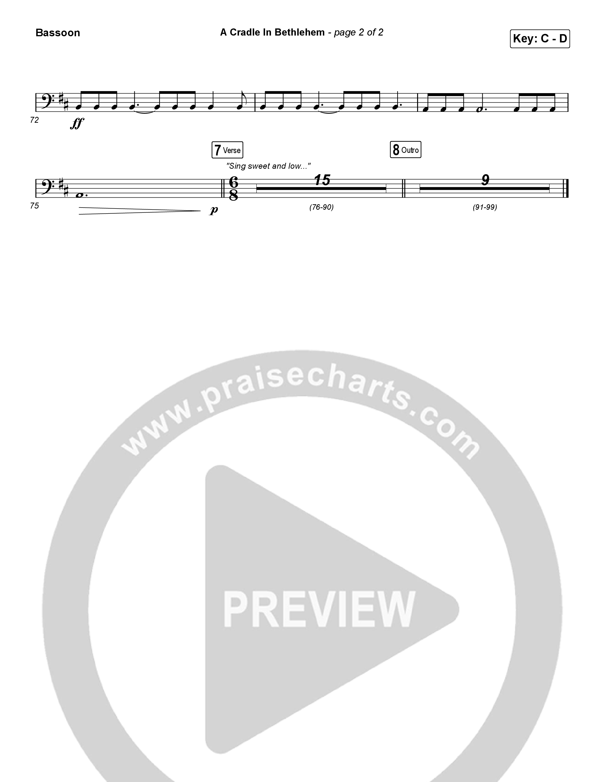 A Cradle In Bethlehem Bassoon (Phil Wickham / Evan Wickham)