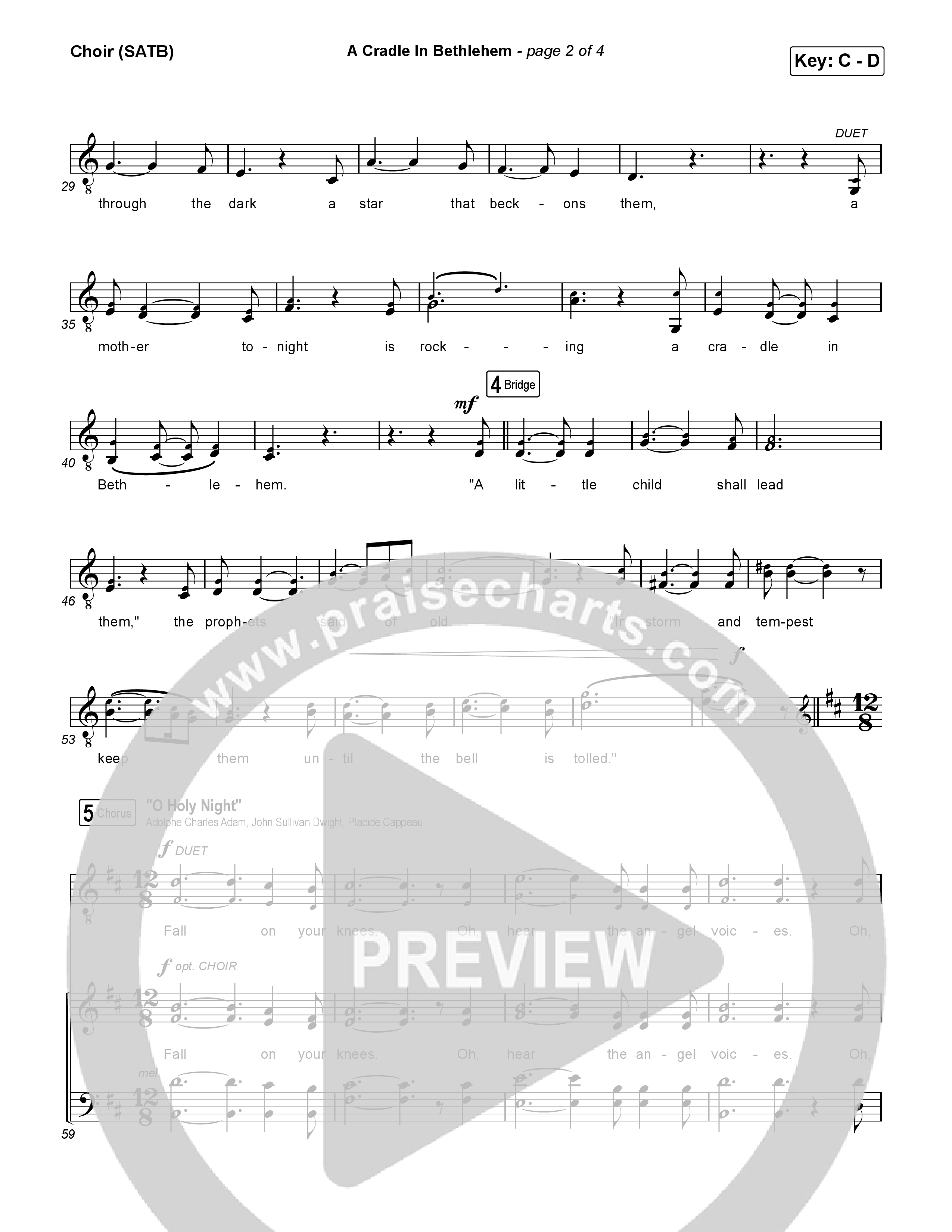 A Cradle In Bethlehem Choir Sheet (SATB) (Phil Wickham / Evan Wickham)