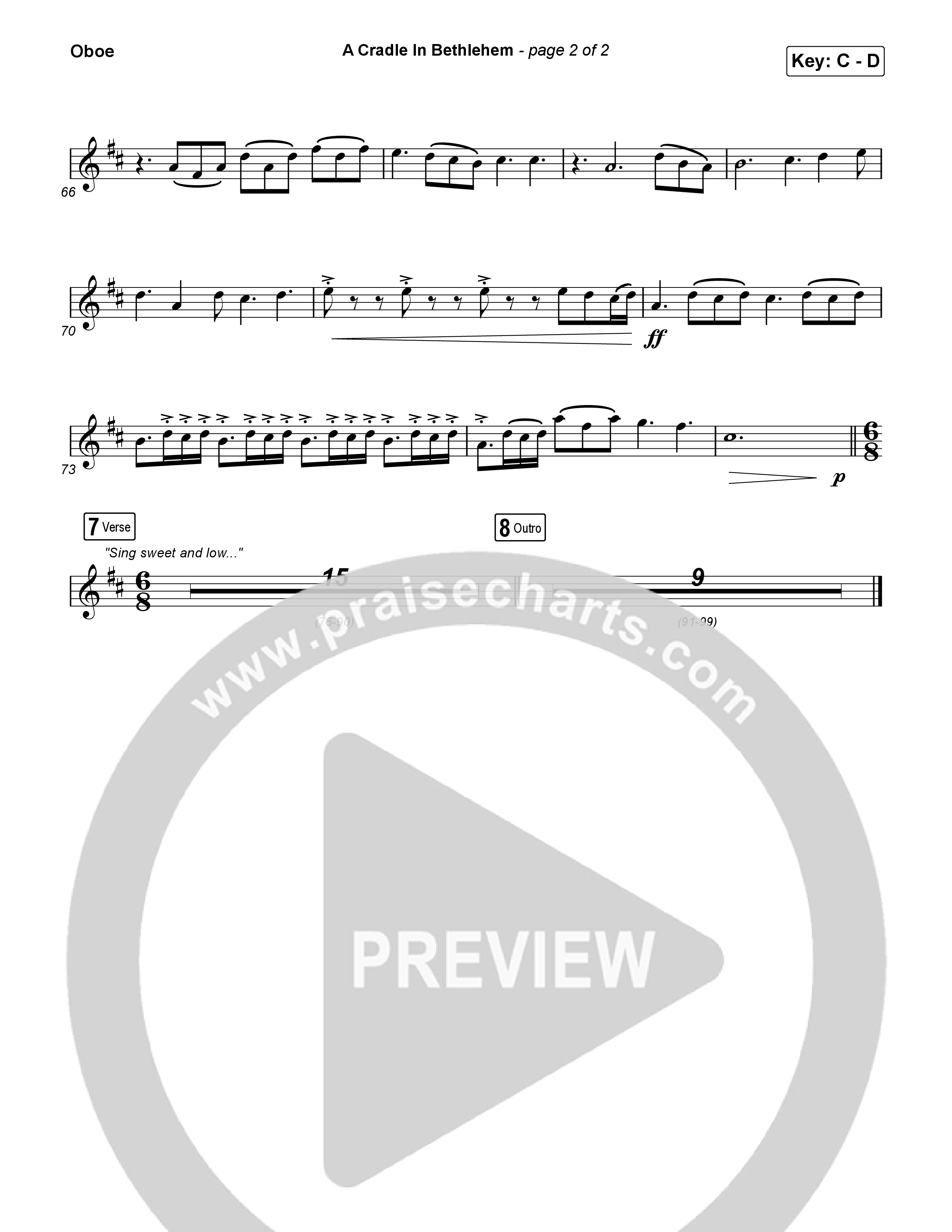 A Cradle In Bethlehem Oboe (Phil Wickham / Evan Wickham)