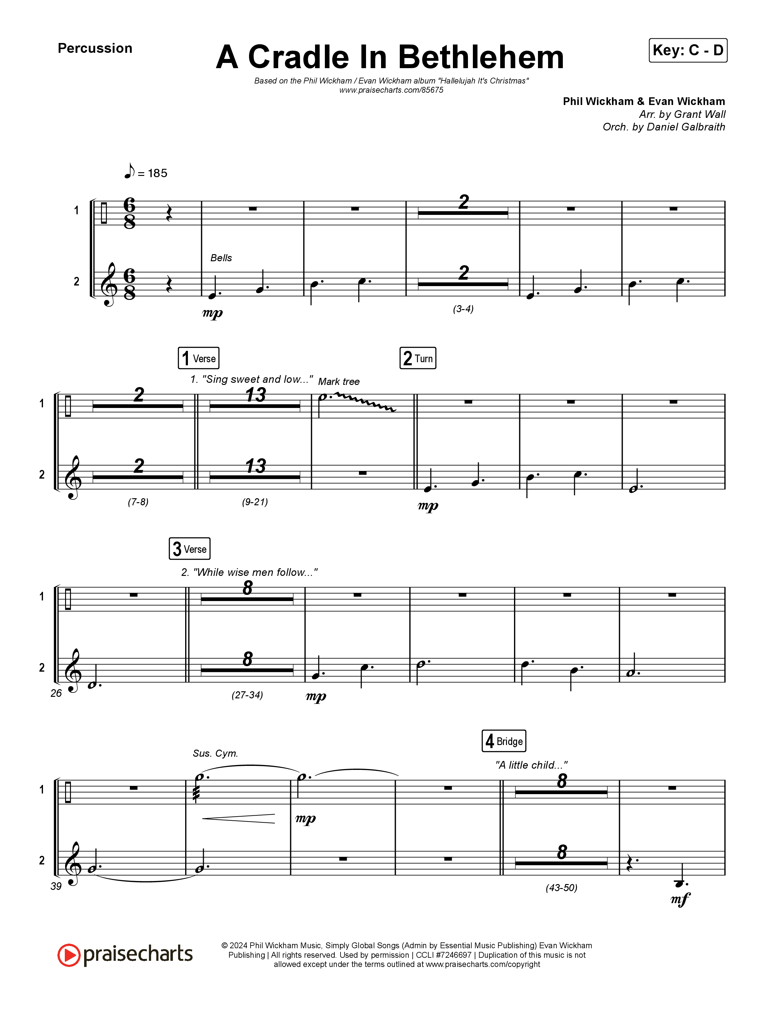 A Cradle In Bethlehem Percussion (Phil Wickham / Evan Wickham)
