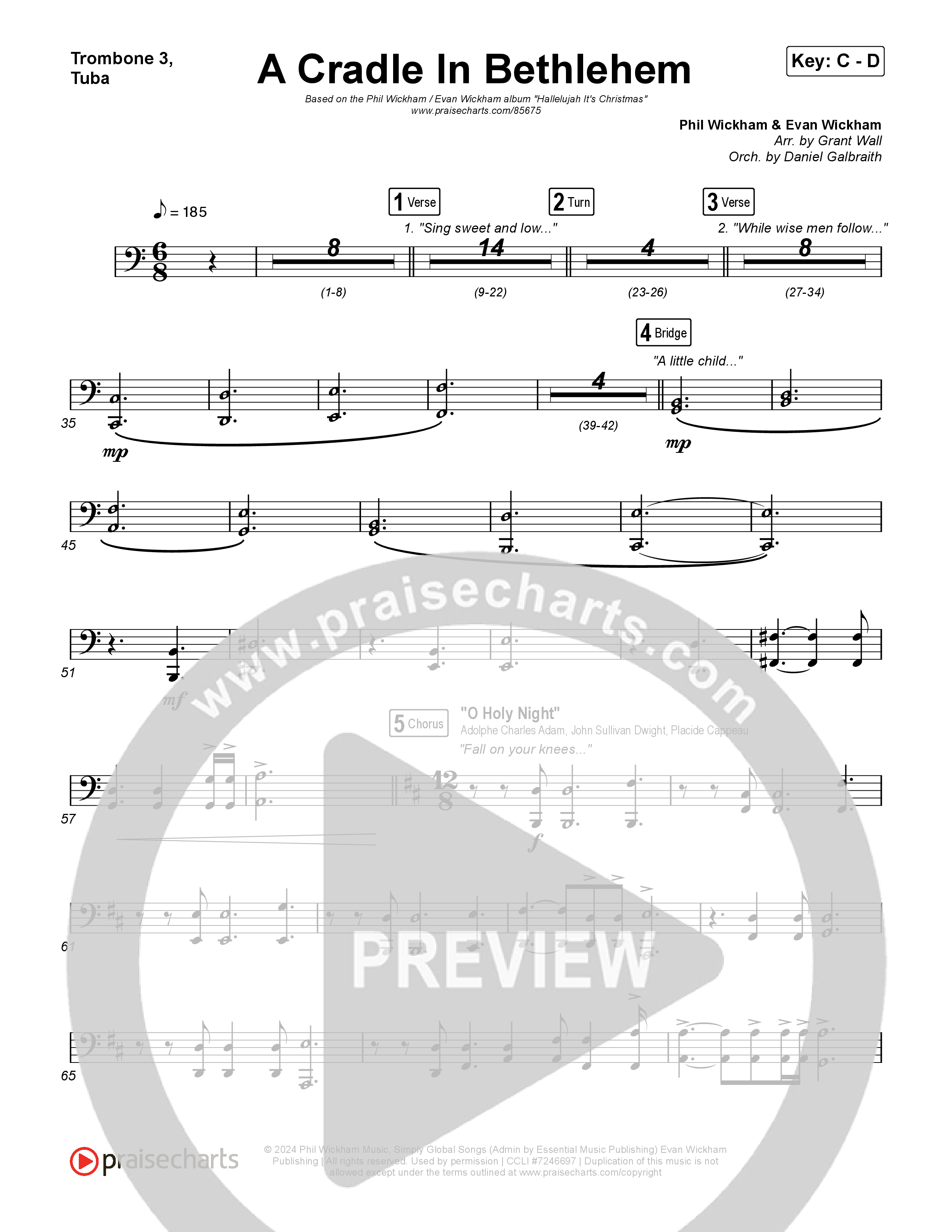 A Cradle In Bethlehem Trombone 1,2 (Phil Wickham / Evan Wickham)
