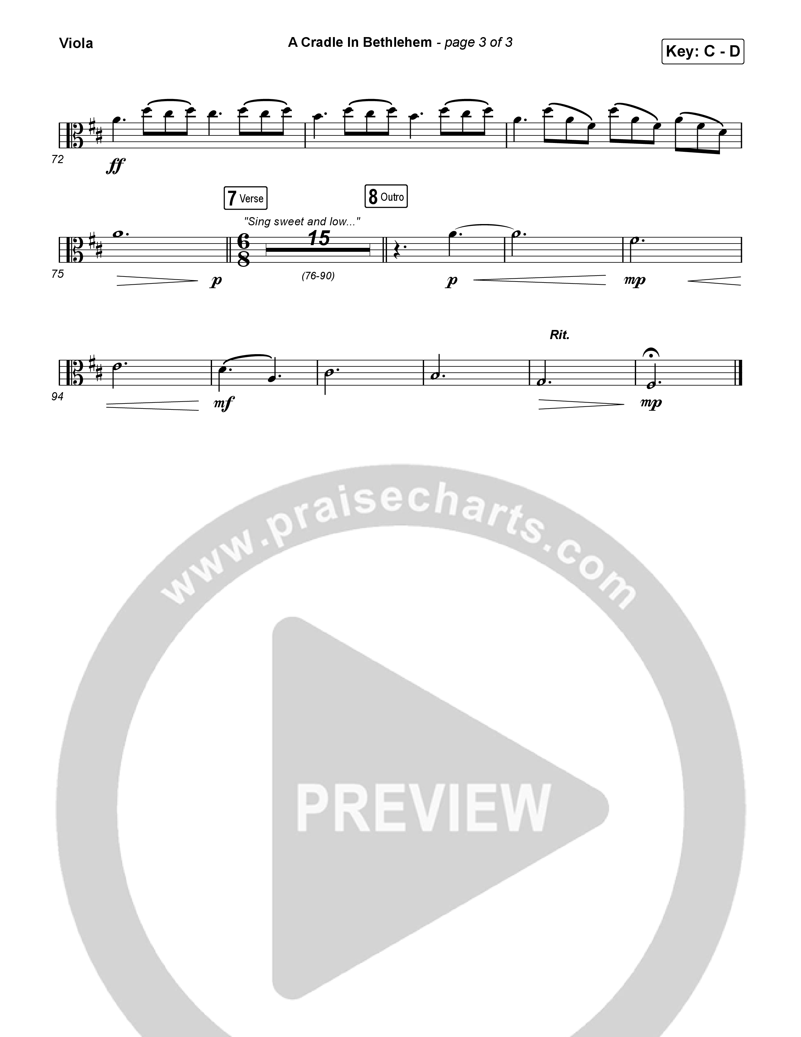 A Cradle In Bethlehem Viola (Phil Wickham / Evan Wickham)