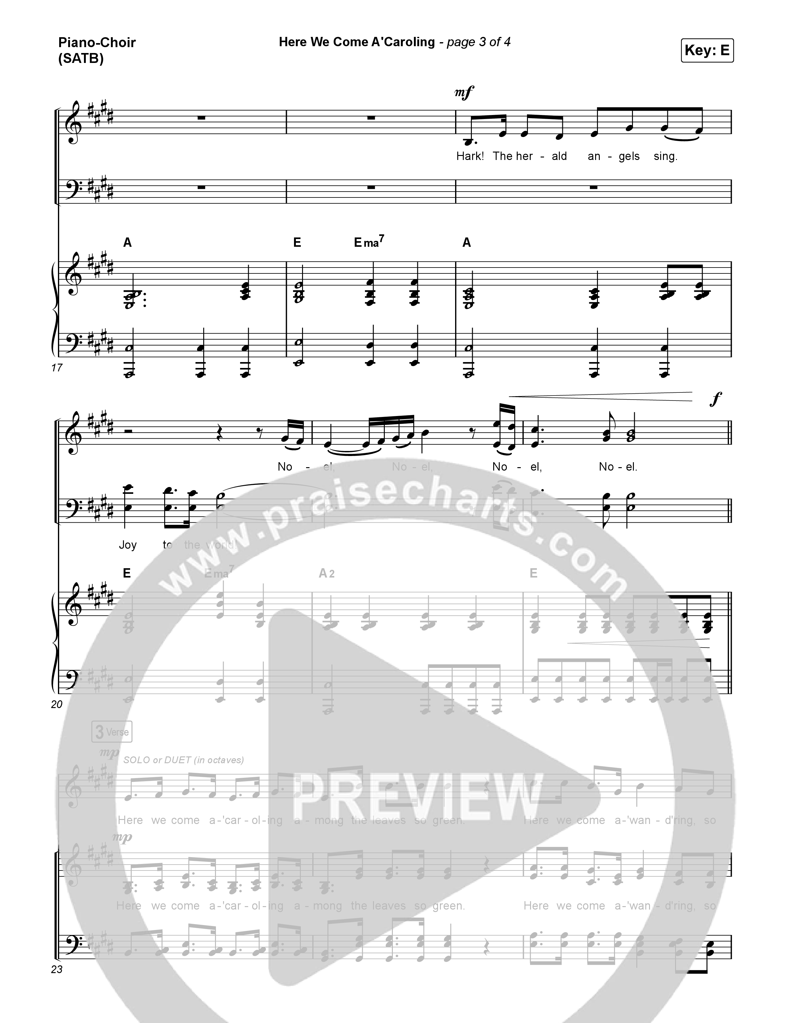 Here We Come A'Caroling Piano/Vocal Pack (Phil Wickham)