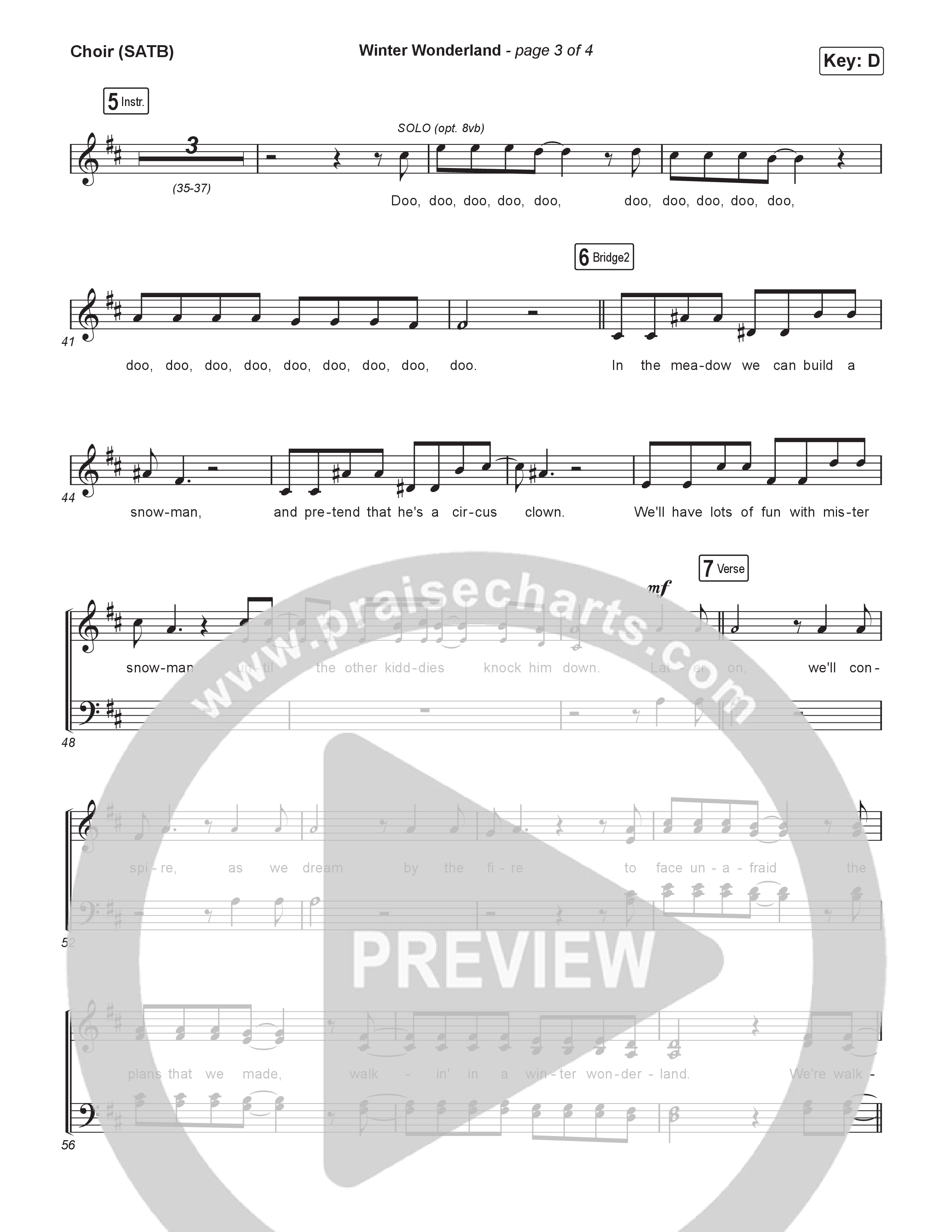 Winter Wonderland Vocal Sheet (SATB) (Phil Wickham / The Wickham Sisters)