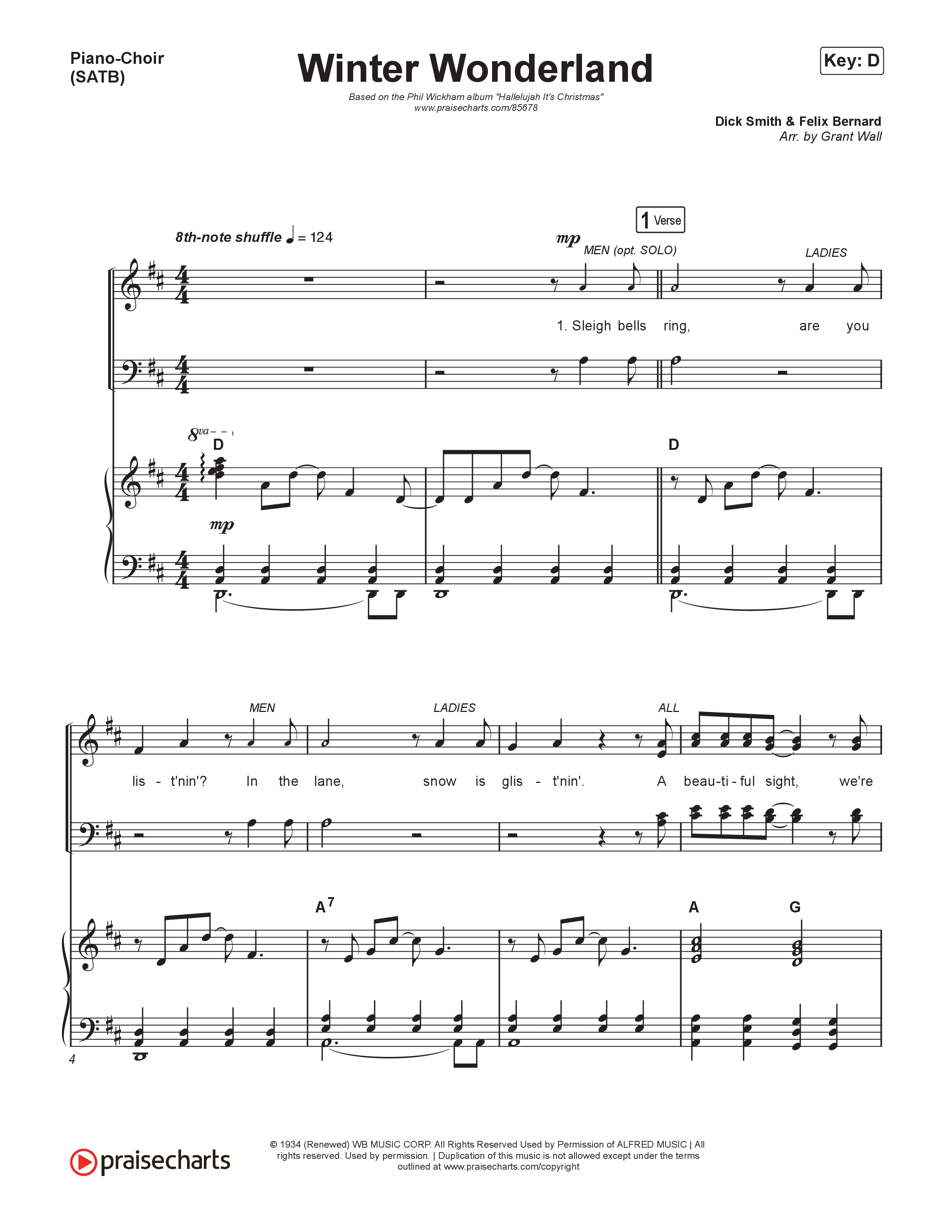 Winter Wonderland  Piano/Vocal Pack (Phil Wickham / The Wickham Sisters)