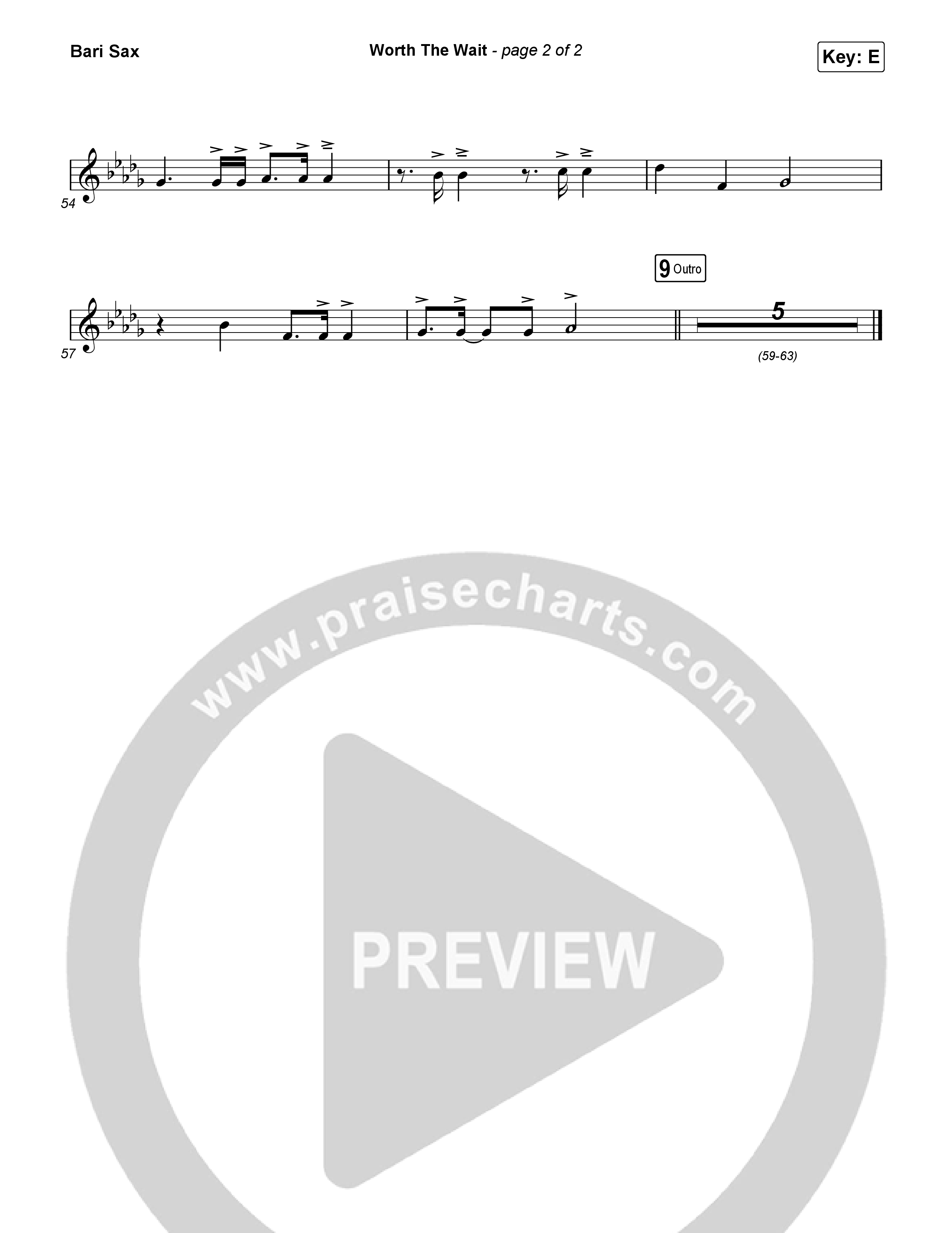 Worth The Wait Bari Sax (Phil Wickham)