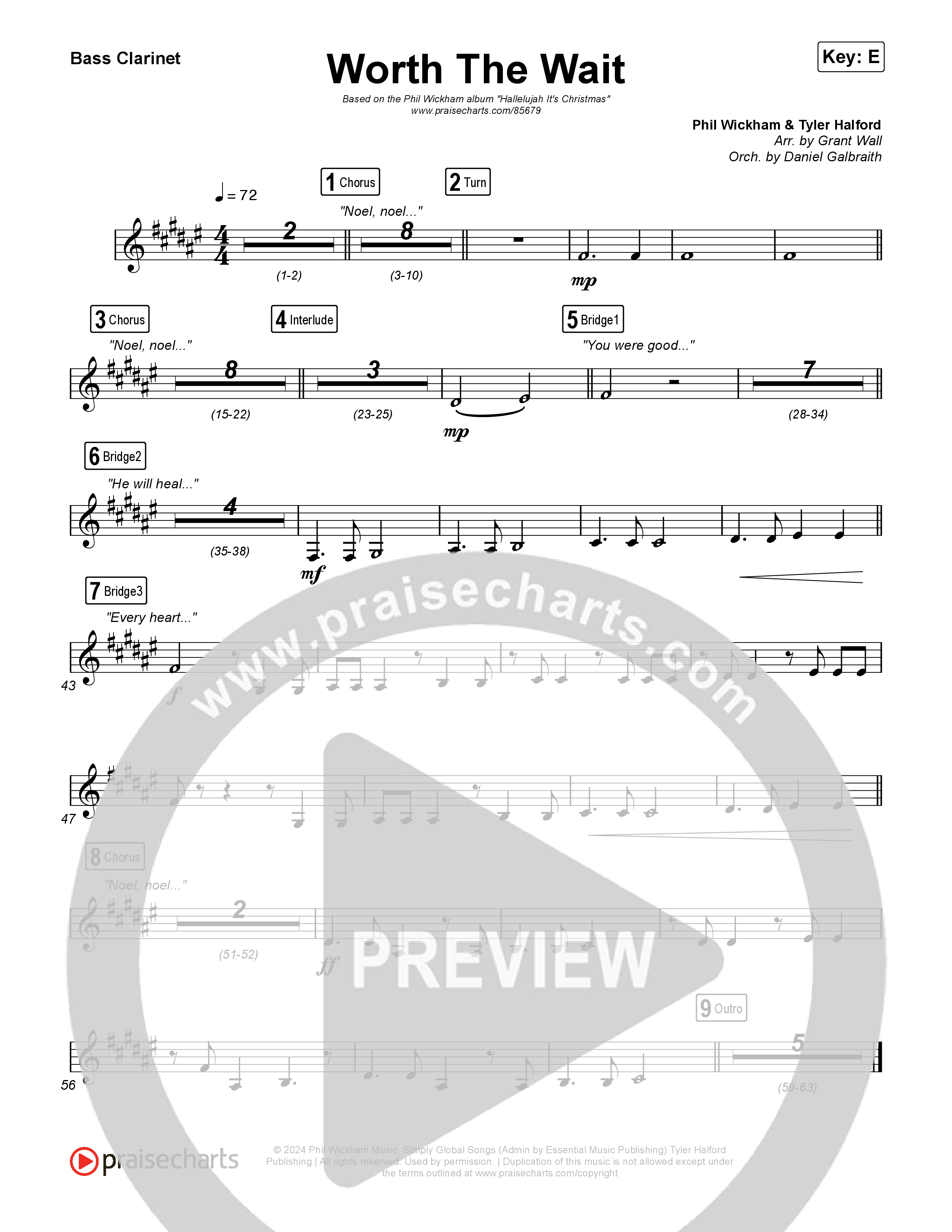 Worth The Wait Bass Clarinet (Phil Wickham)