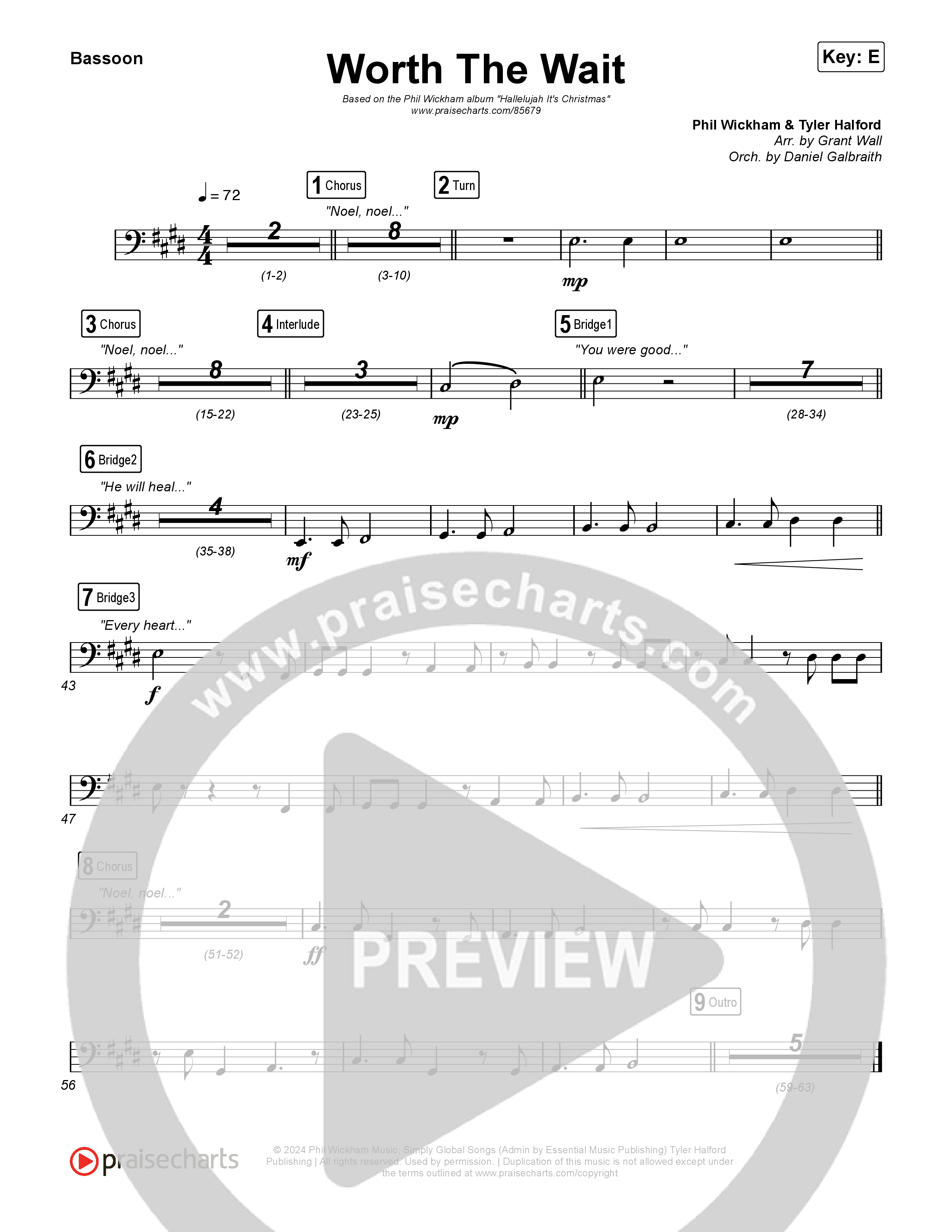 Worth The Wait Bassoon (Phil Wickham)