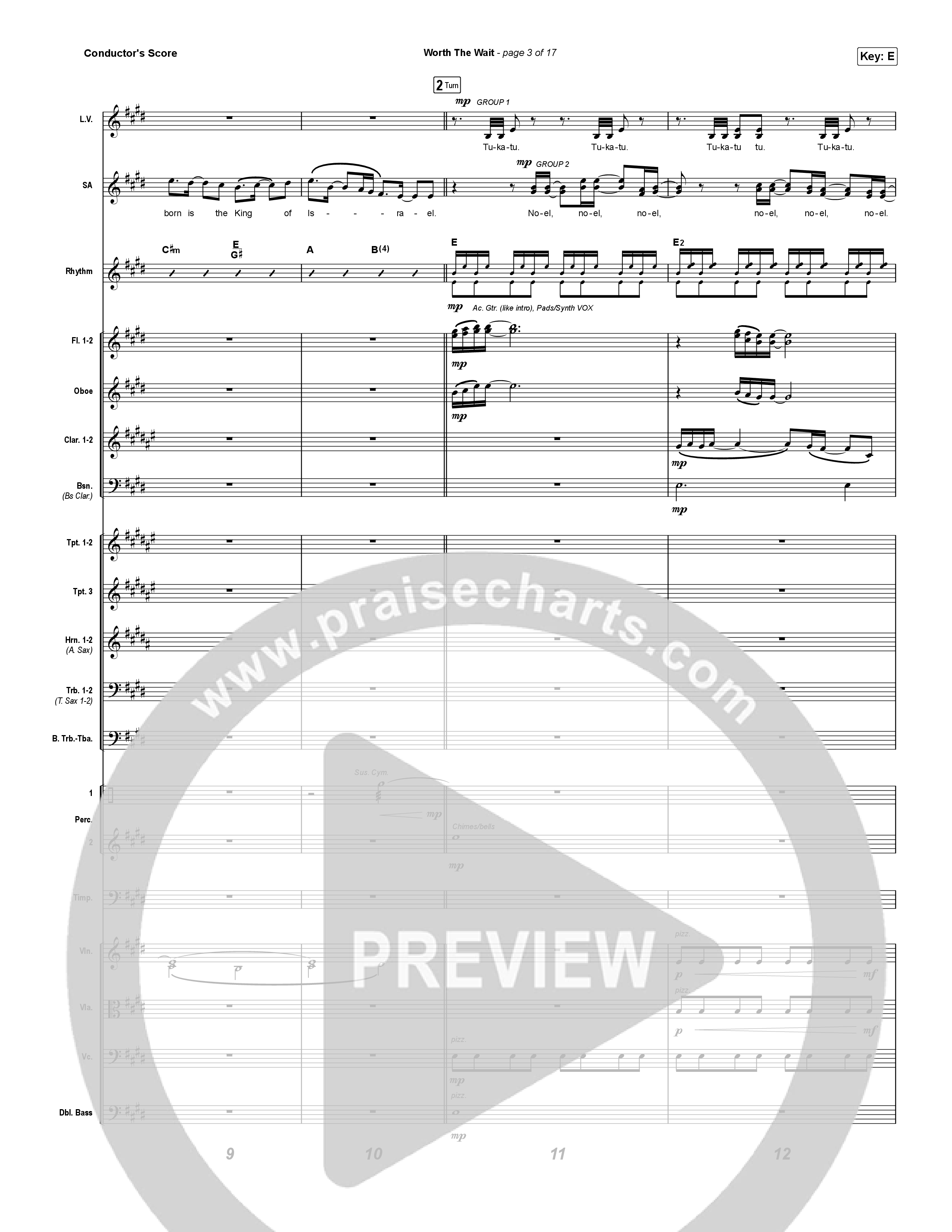 Worth The Wait Conductor's Score (Phil Wickham)
