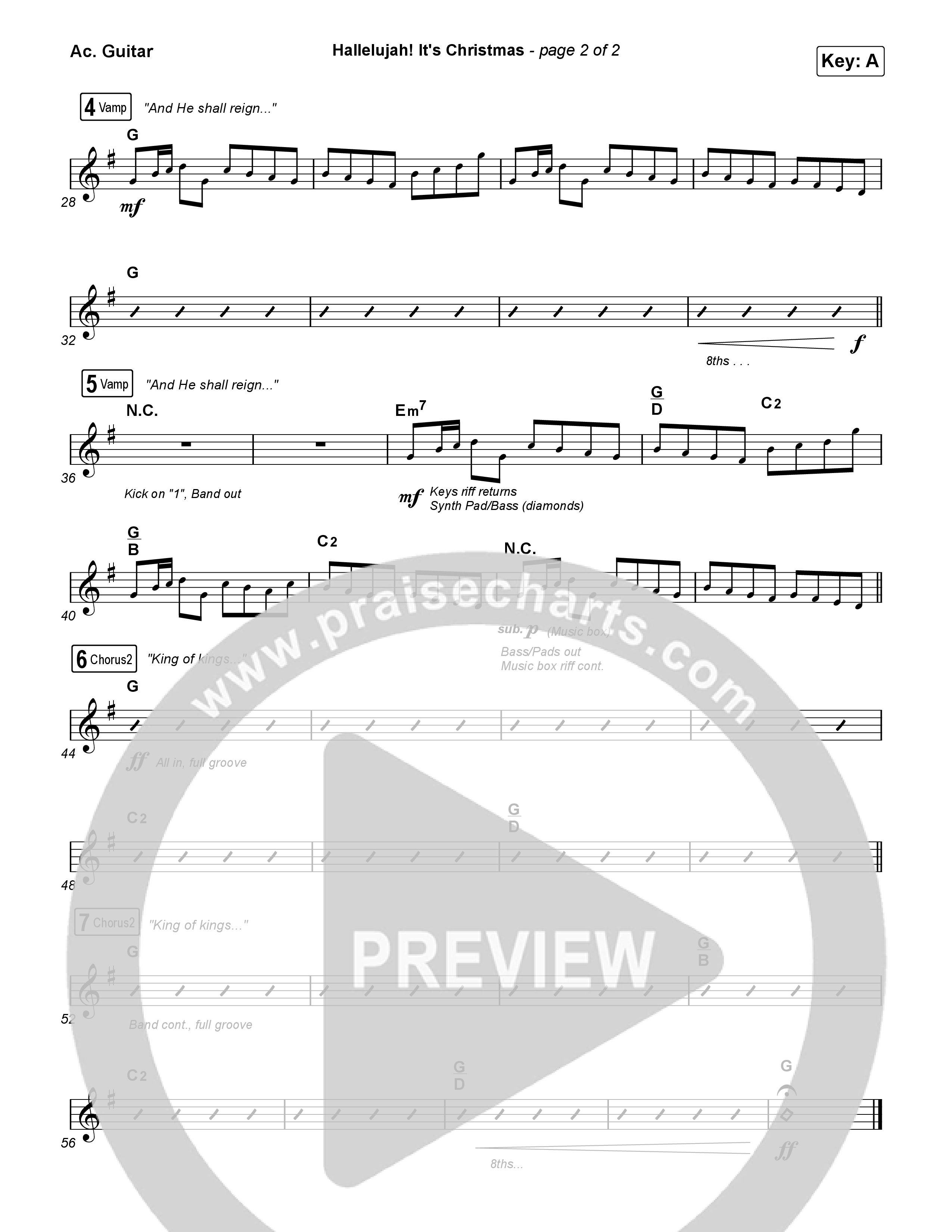 Hallelujah! It's Christmas Acoustic Guitar (Phil Wickham)