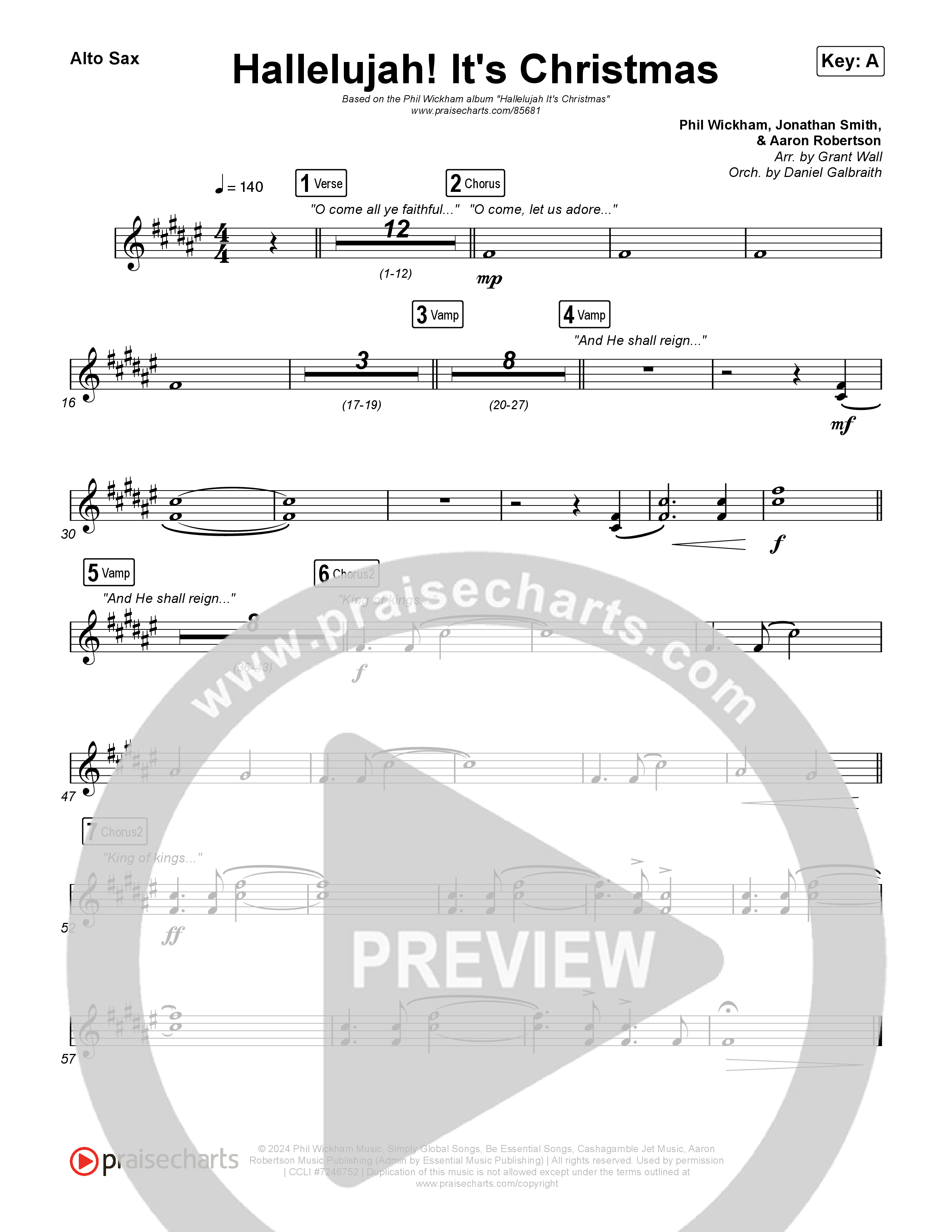 Hallelujah! It's Christmas Alto Sax (Phil Wickham)