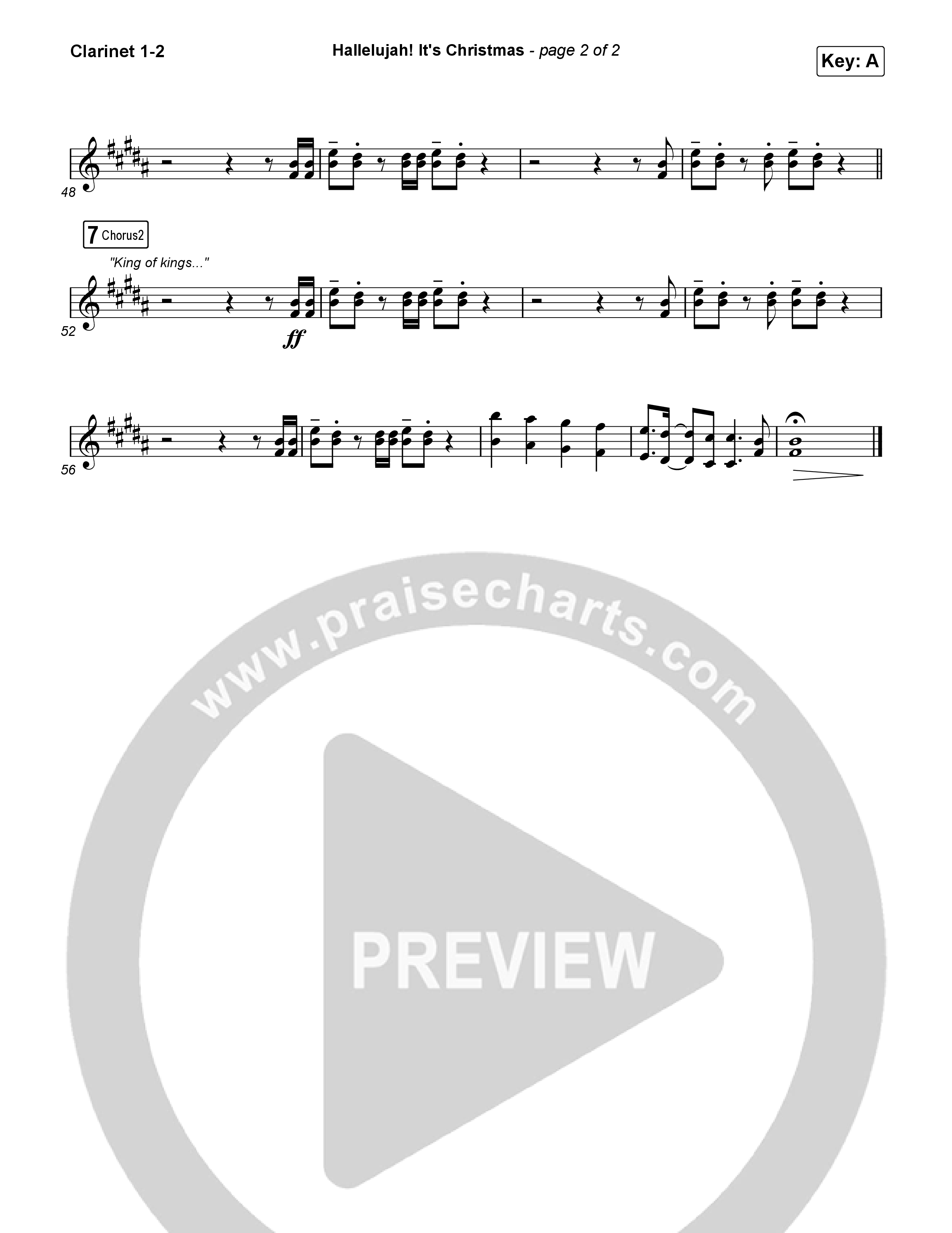 Hallelujah! It's Christmas Clarinet 1/2 (Phil Wickham)