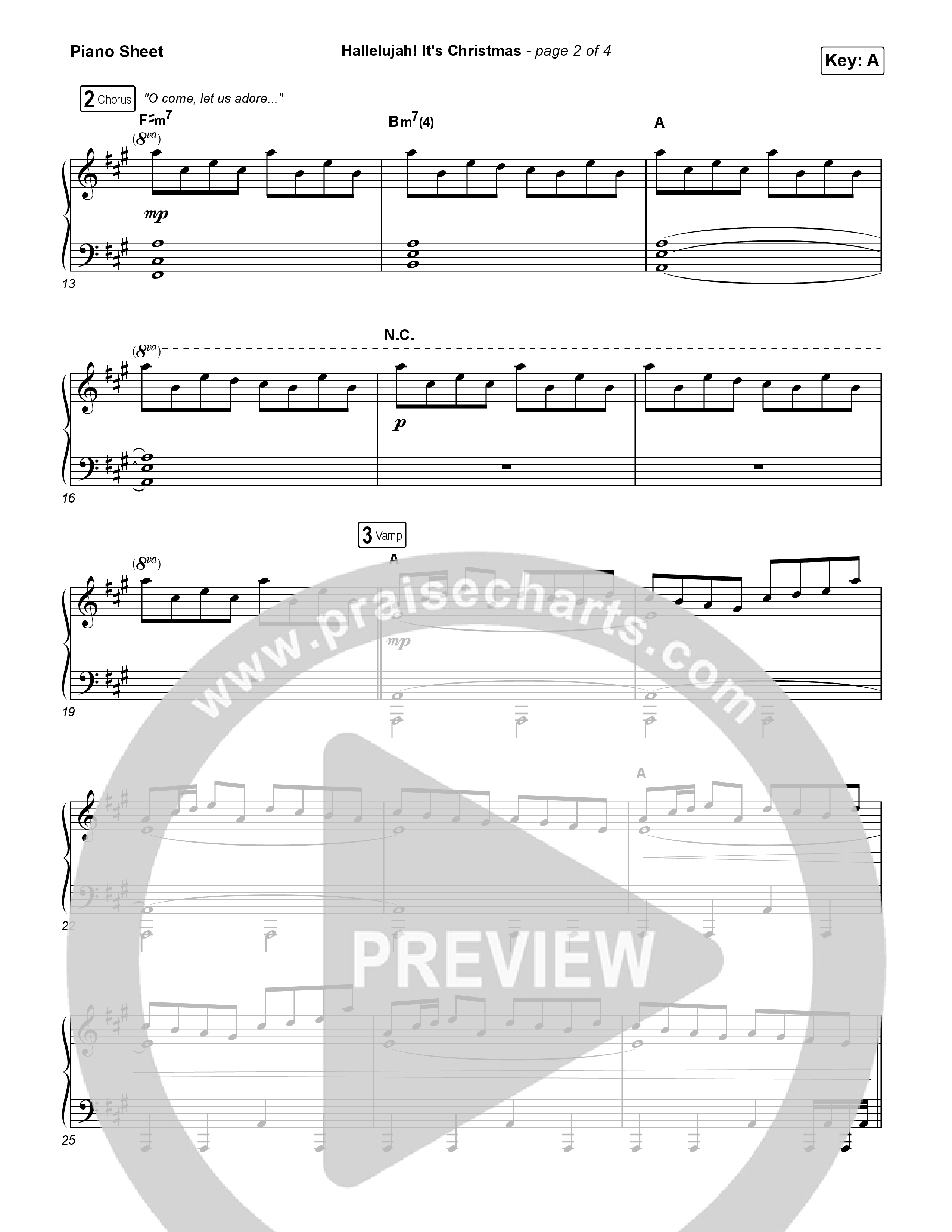 Hallelujah! It's Christmas Piano Sheet (Phil Wickham)