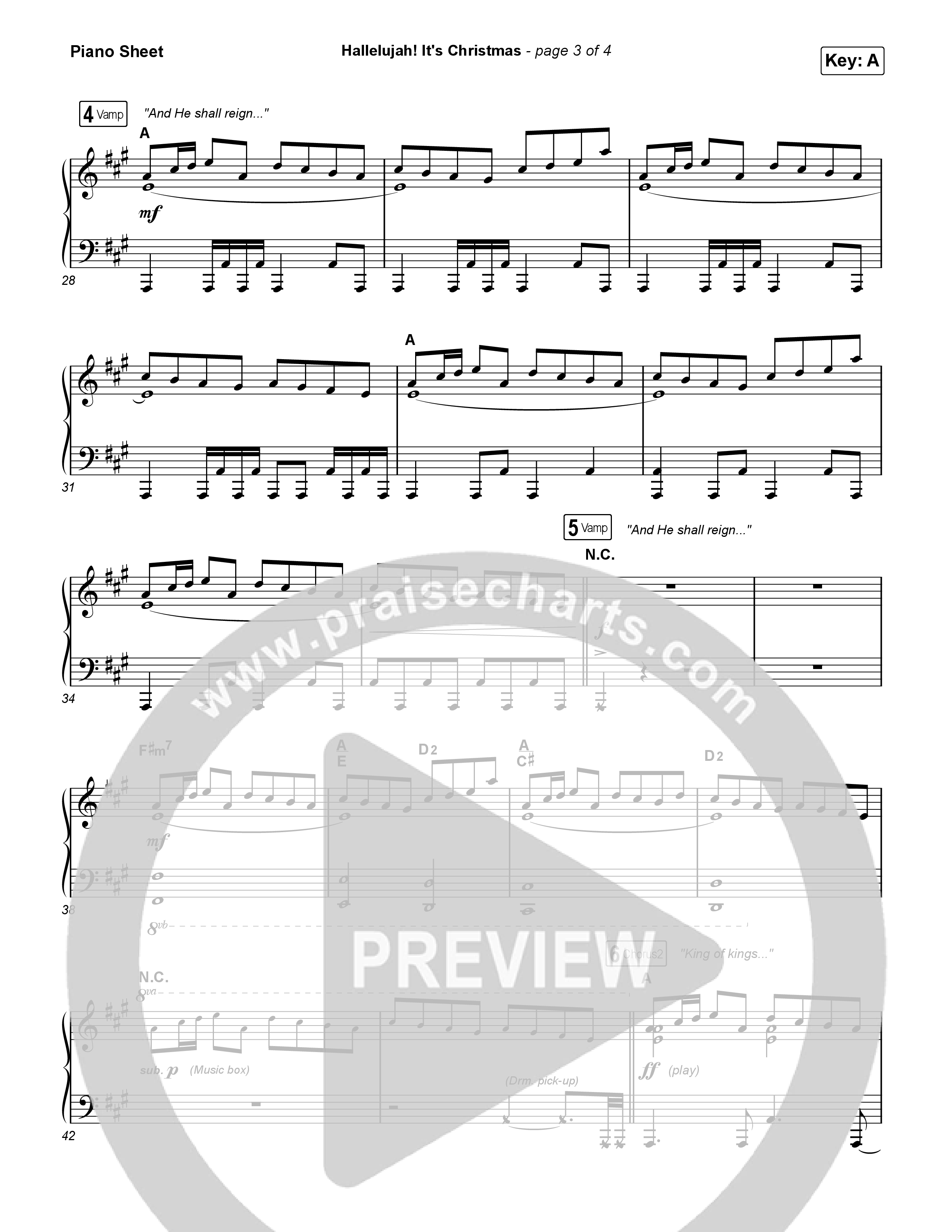 Hallelujah! It's Christmas Piano Sheet (Phil Wickham)