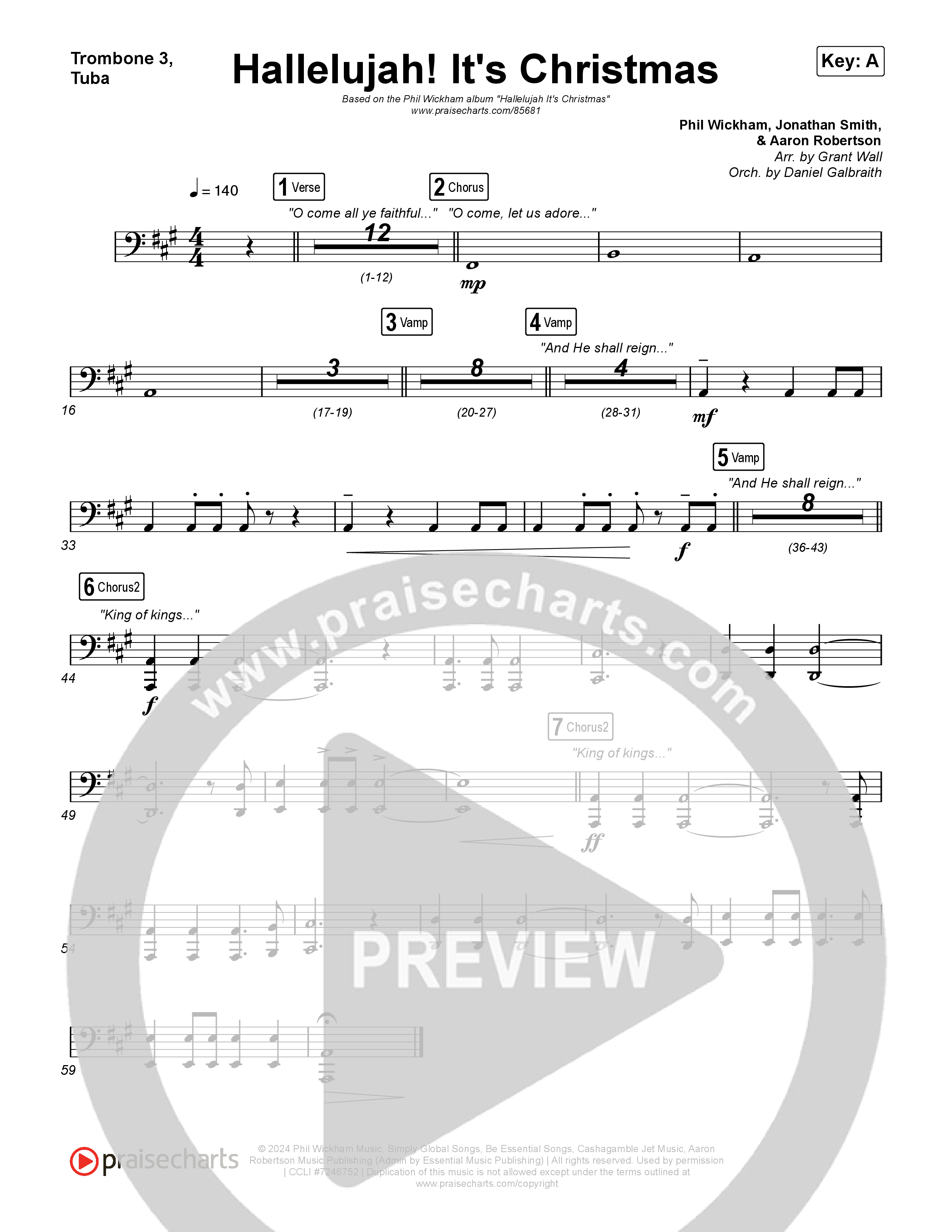 Hallelujah! It's Christmas Trombone 1,2 (Phil Wickham)