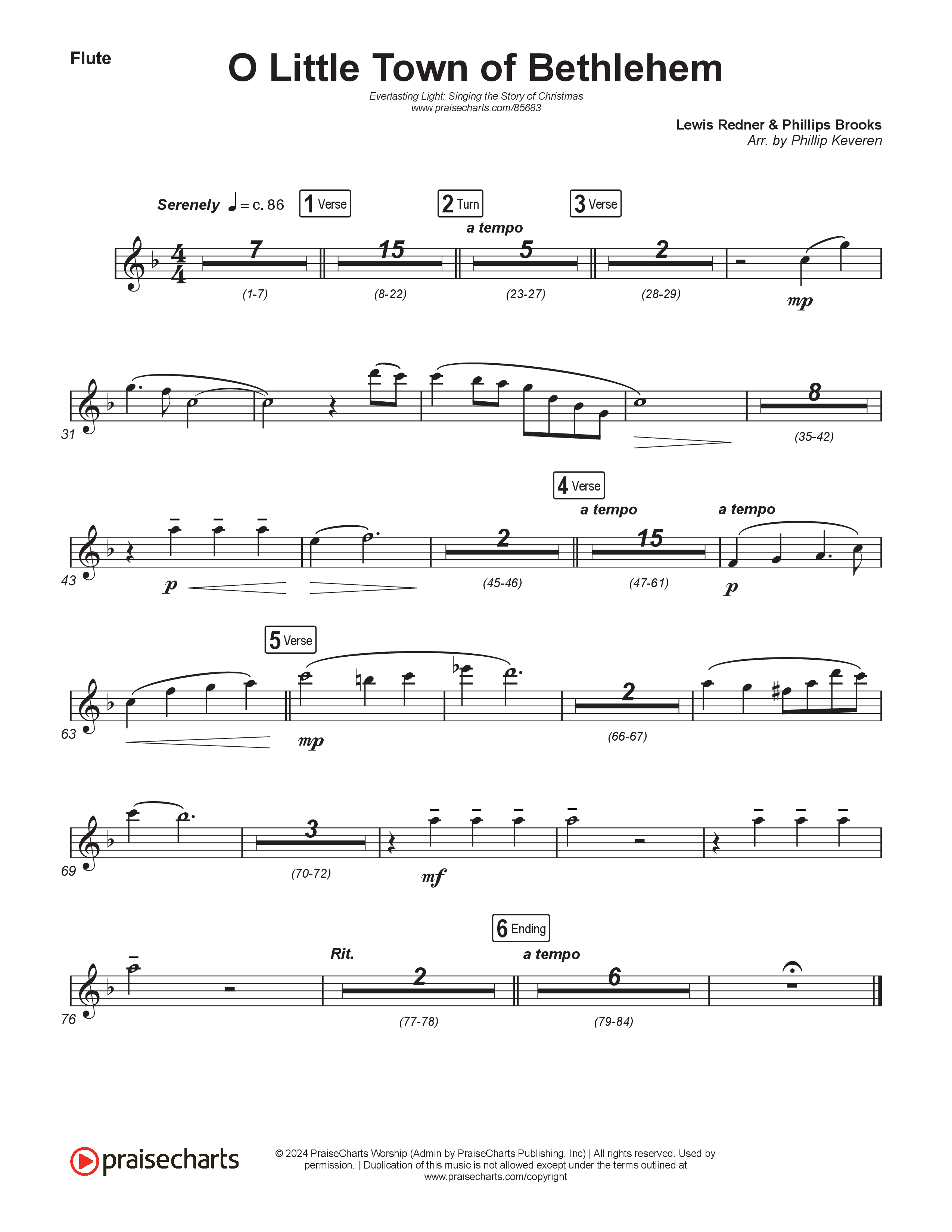 O Little Town Of Bethlehem (Live) Wind Pack (Museum Of The Bible / Indiana Wesleyan University Choir / Arr. Philip Keveren)