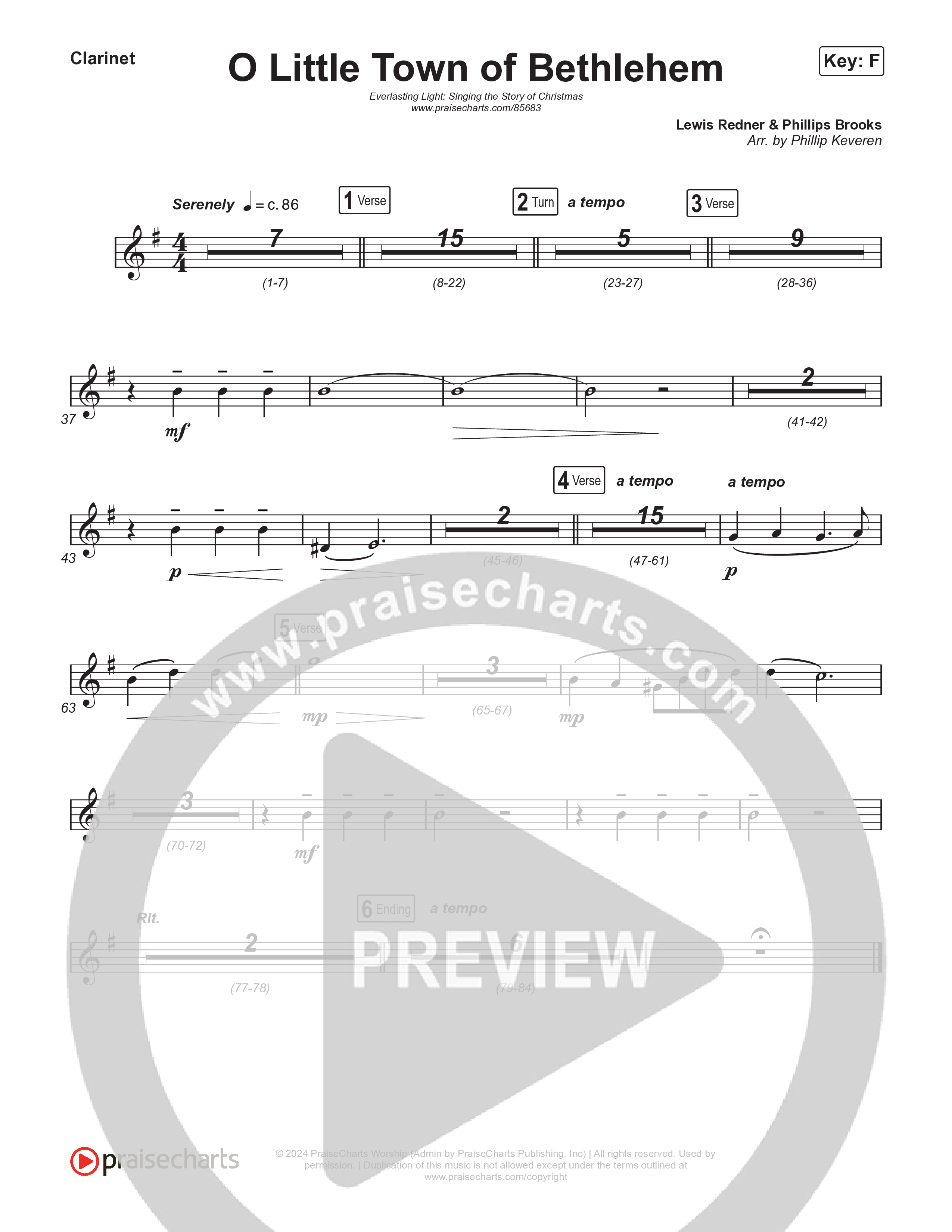 O Little Town Of Bethlehem (Live) Wind Pack (Museum Of The Bible / Indiana Wesleyan University Choir / Arr. Philip Keveren)