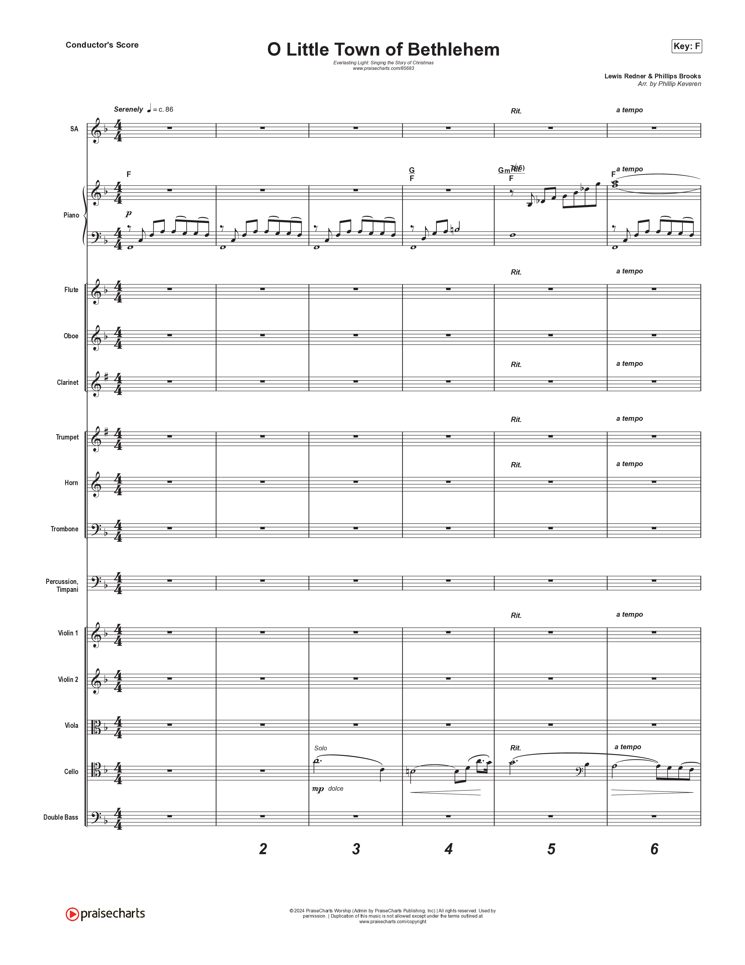 O Little Town Of Bethlehem (Live) Orchestration (Museum Of The Bible / Indiana Wesleyan University Choir / Arr. Philip Keveren)