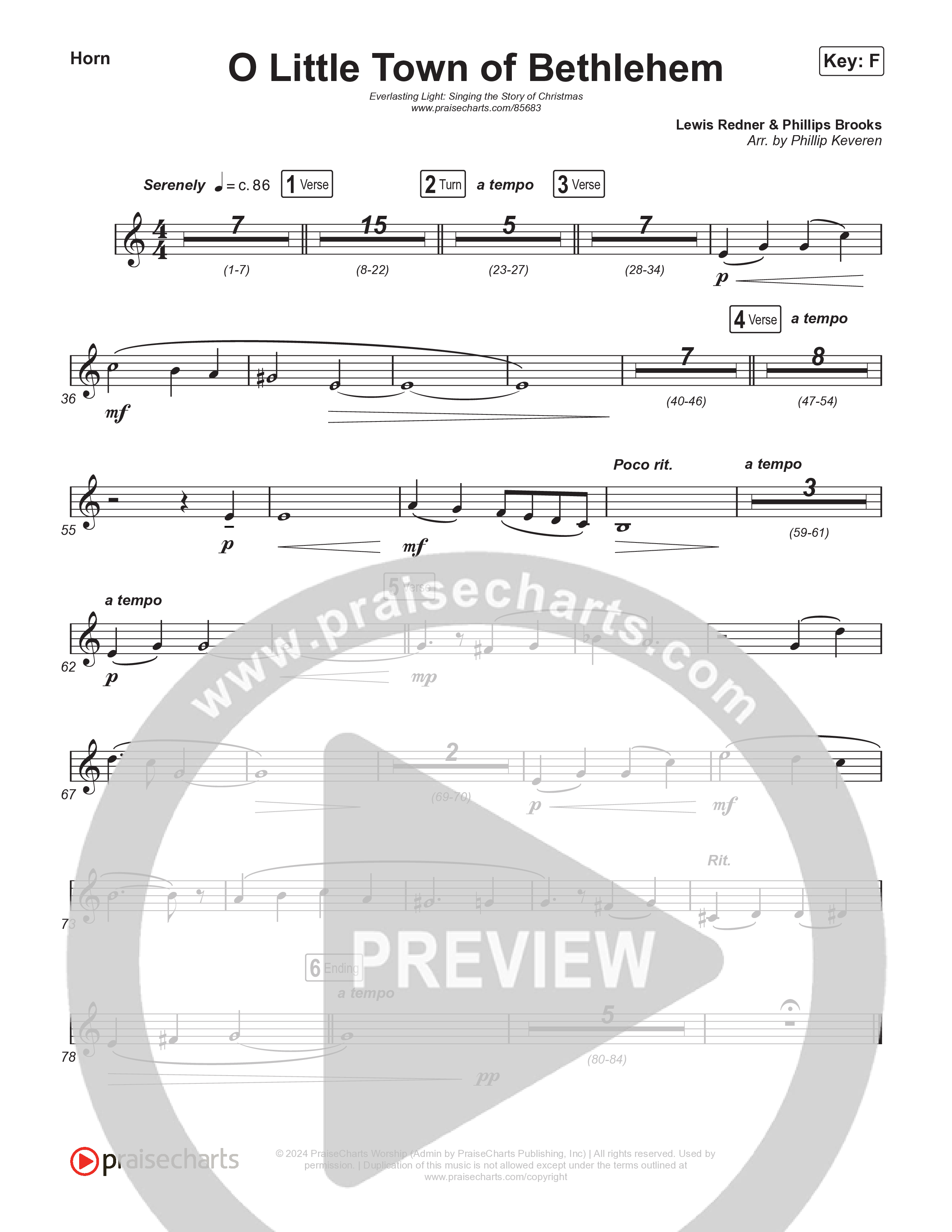 O Little Town Of Bethlehem (Live) Brass Pack (Museum Of The Bible / Indiana Wesleyan University Choir / Arr. Philip Keveren)