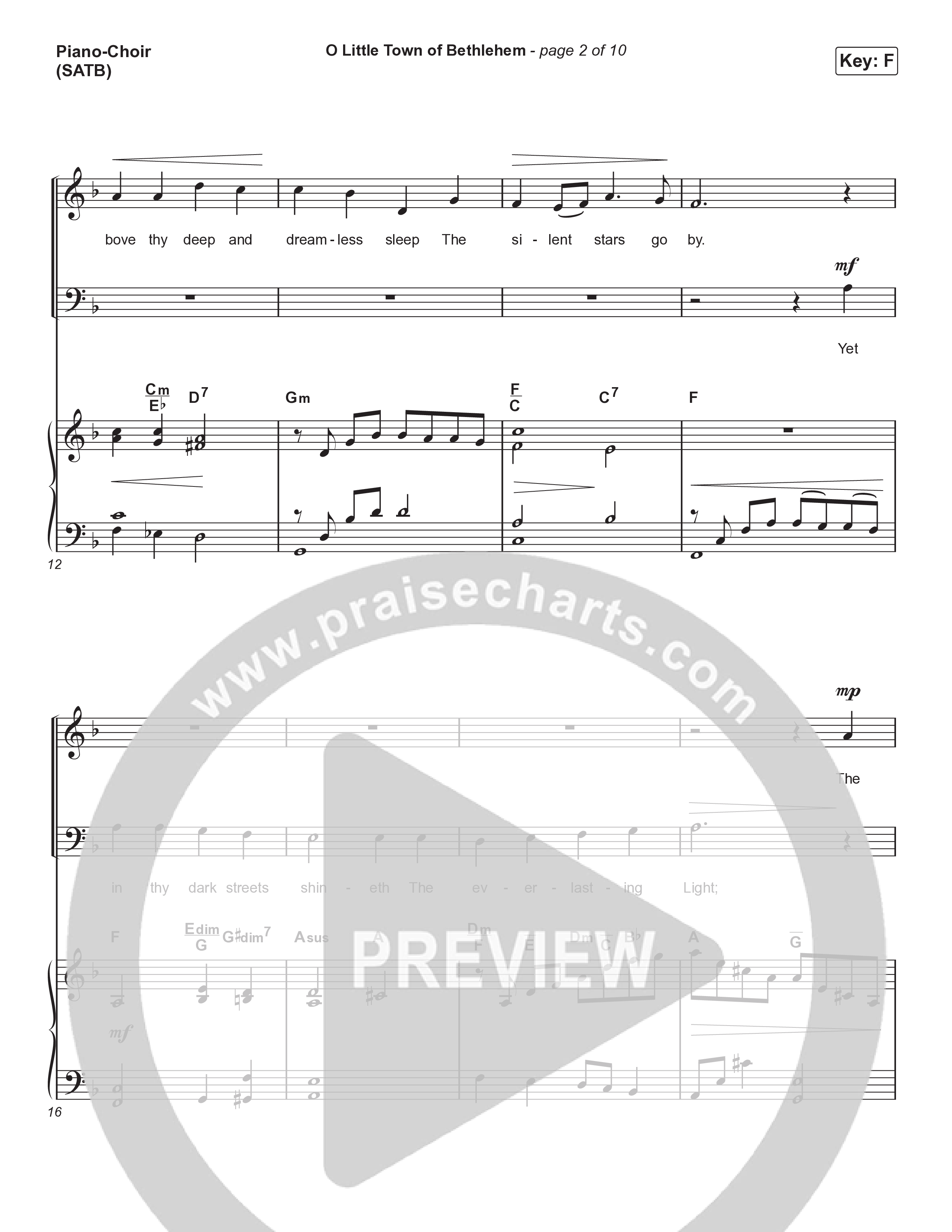 O Little Town Of Bethlehem (Live) Piano/Vocal Pack (Museum Of The Bible / Indiana Wesleyan University Choir / Arr. Philip Keveren)