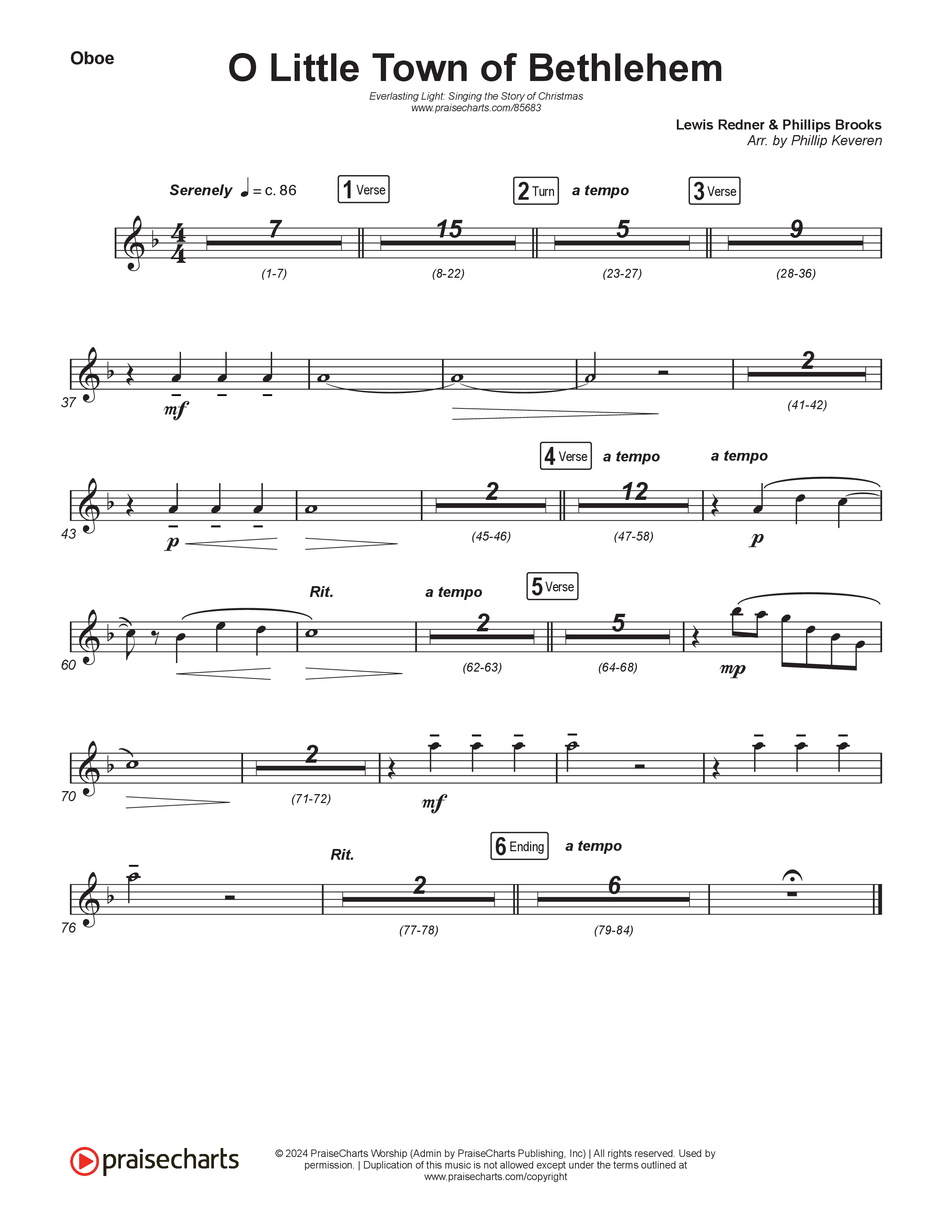 O Little Town Of Bethlehem (Live) Wind Pack (Museum Of The Bible / Indiana Wesleyan University Choir / Arr. Philip Keveren)