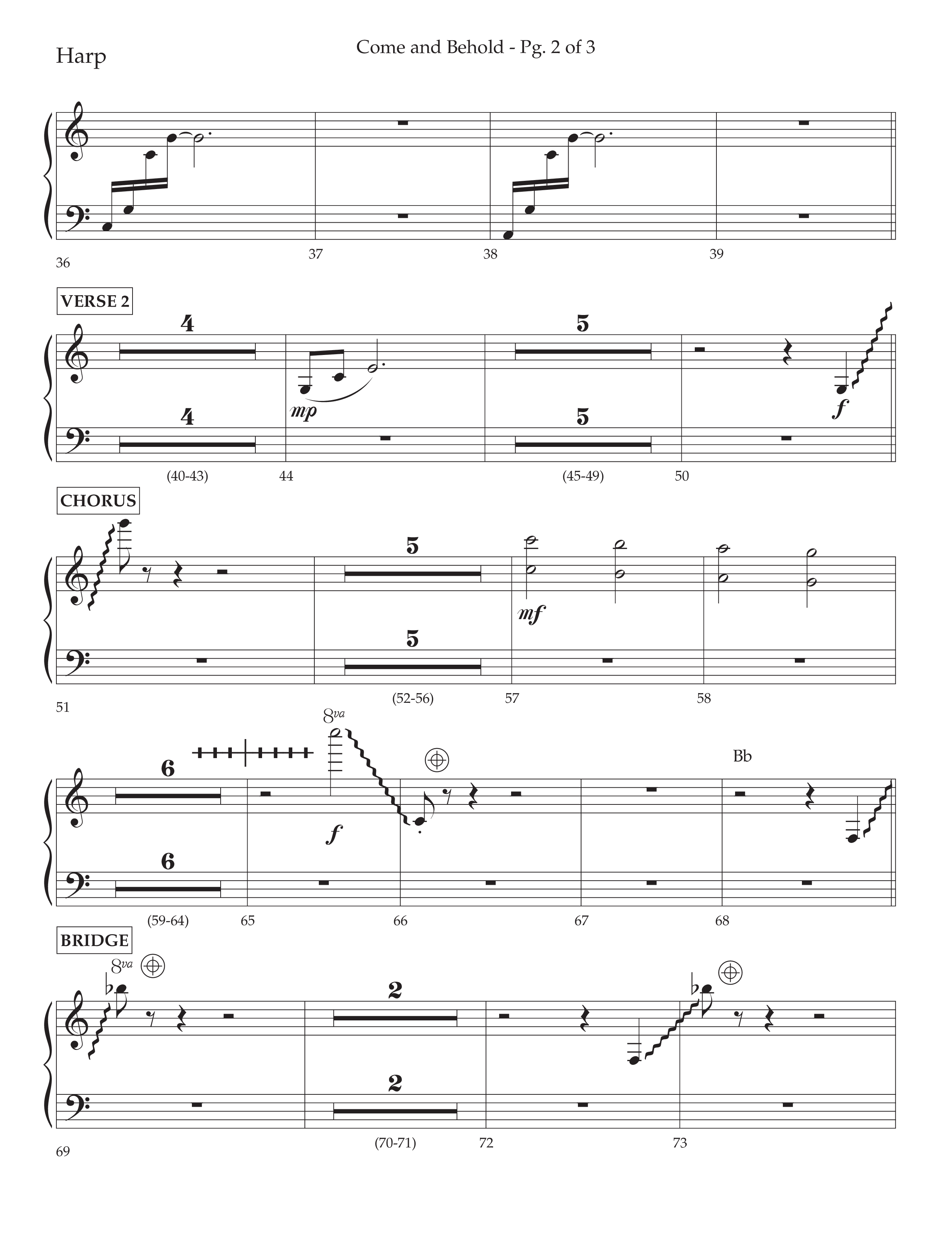 Come And Behold (Choral Anthem SATB) Harp (Lifeway Choral / Arr. John Bolin / Arr. Don Koch)