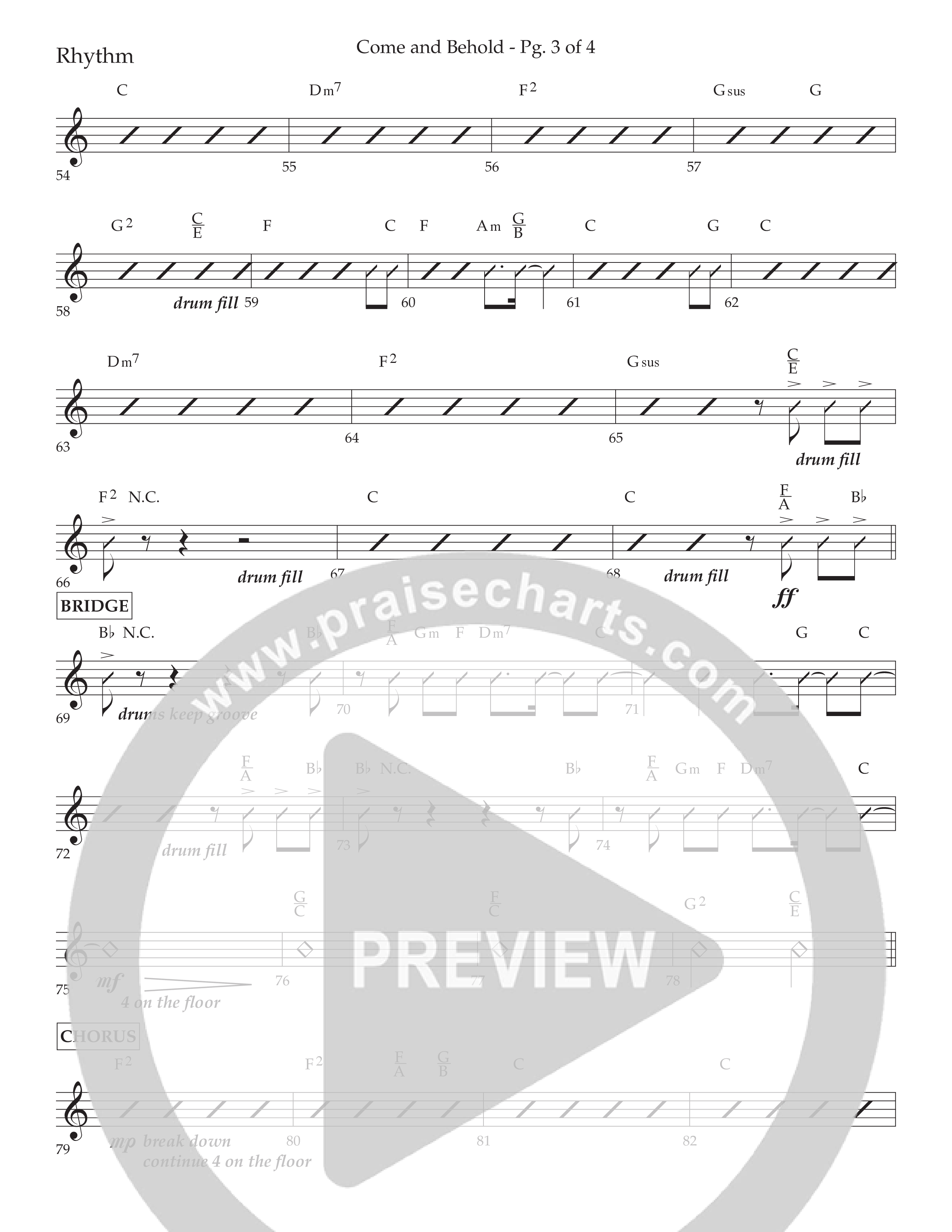 Come And Behold (Choral Anthem SATB) Lead Melody & Rhythm (Lifeway Choral / Arr. John Bolin / Arr. Don Koch)