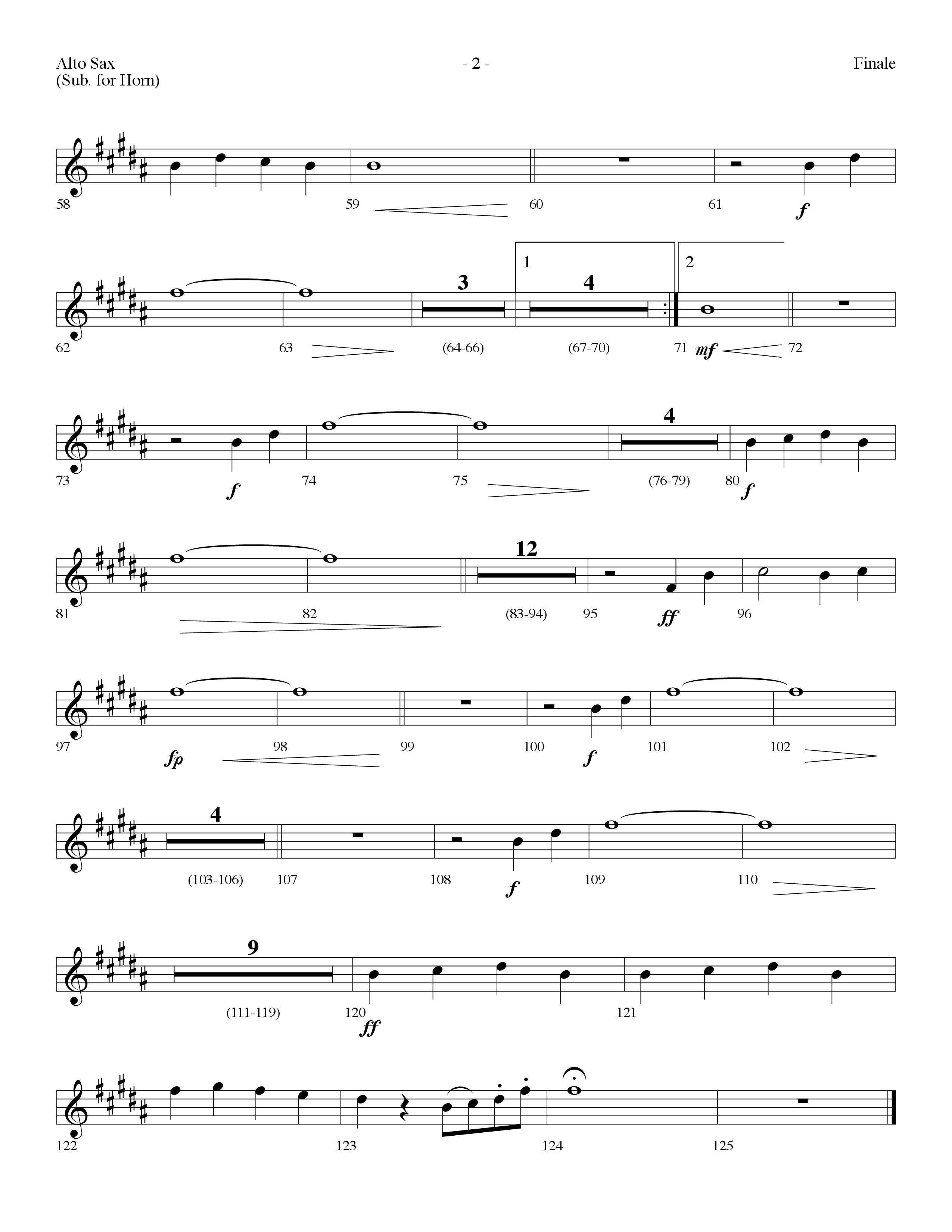 Finale: He is Born, the Divine Christ Child with Born in Bethlehem Alto Sax (Lifeway Choral / Arr. Dennis Allen)