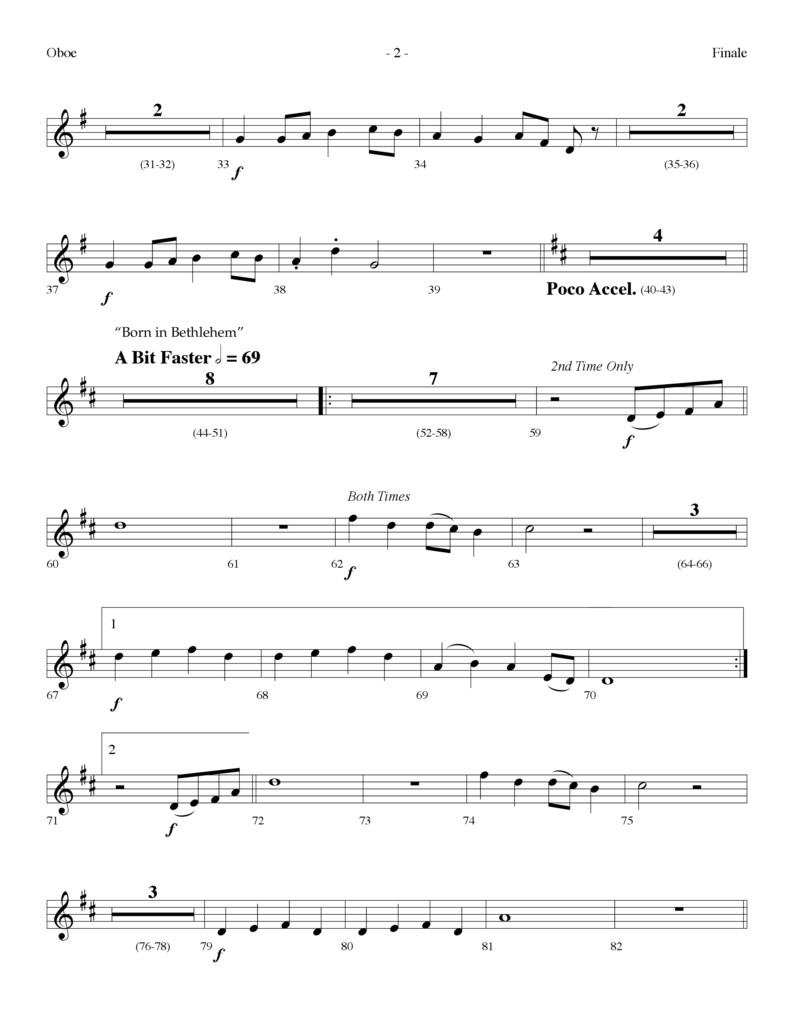 Finale: He is Born, the Divine Christ Child with Born in Bethlehem Oboe (Lifeway Choral / Arr. Dennis Allen)