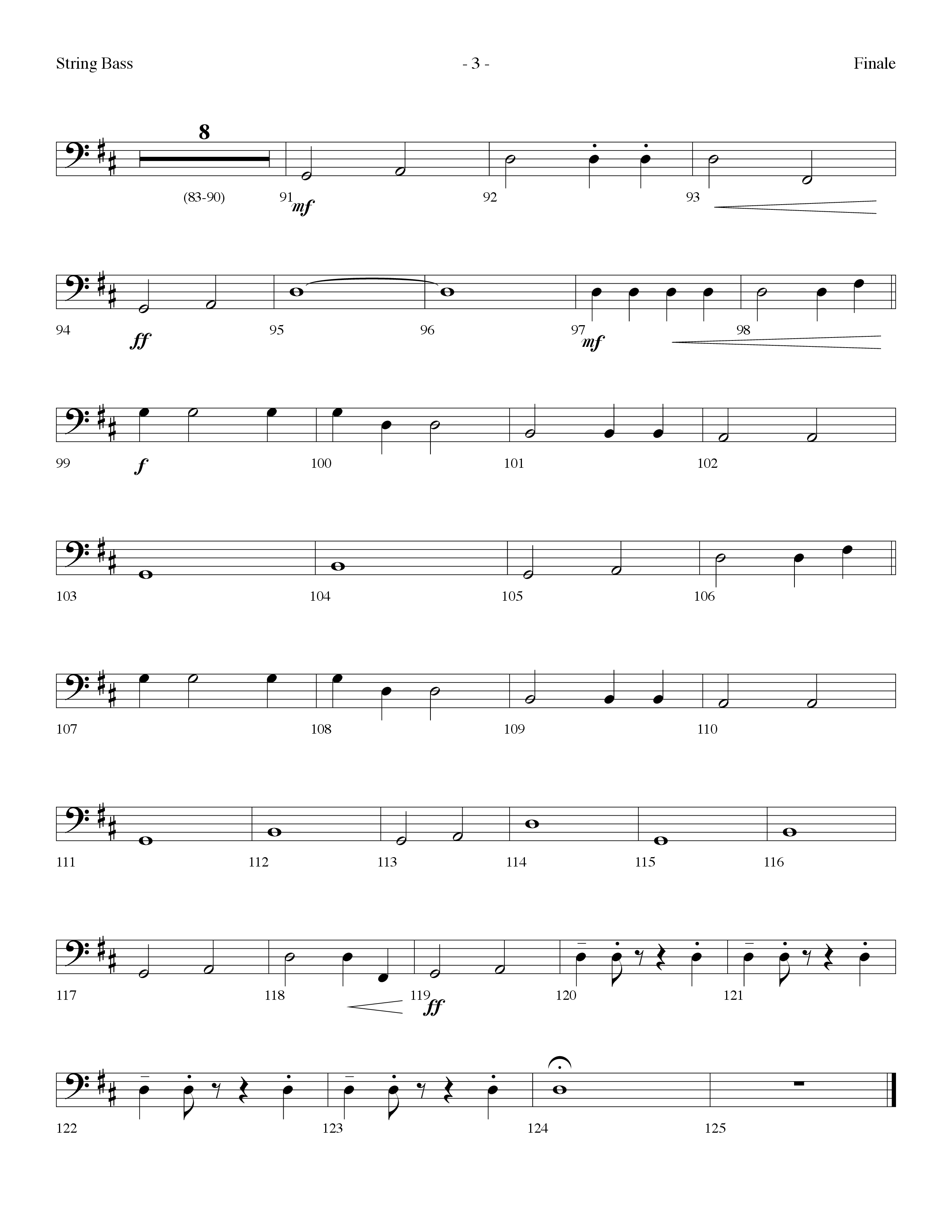 Finale: He is Born, the Divine Christ Child with Born in Bethlehem String Bass (Lifeway Choral / Arr. Dennis Allen)