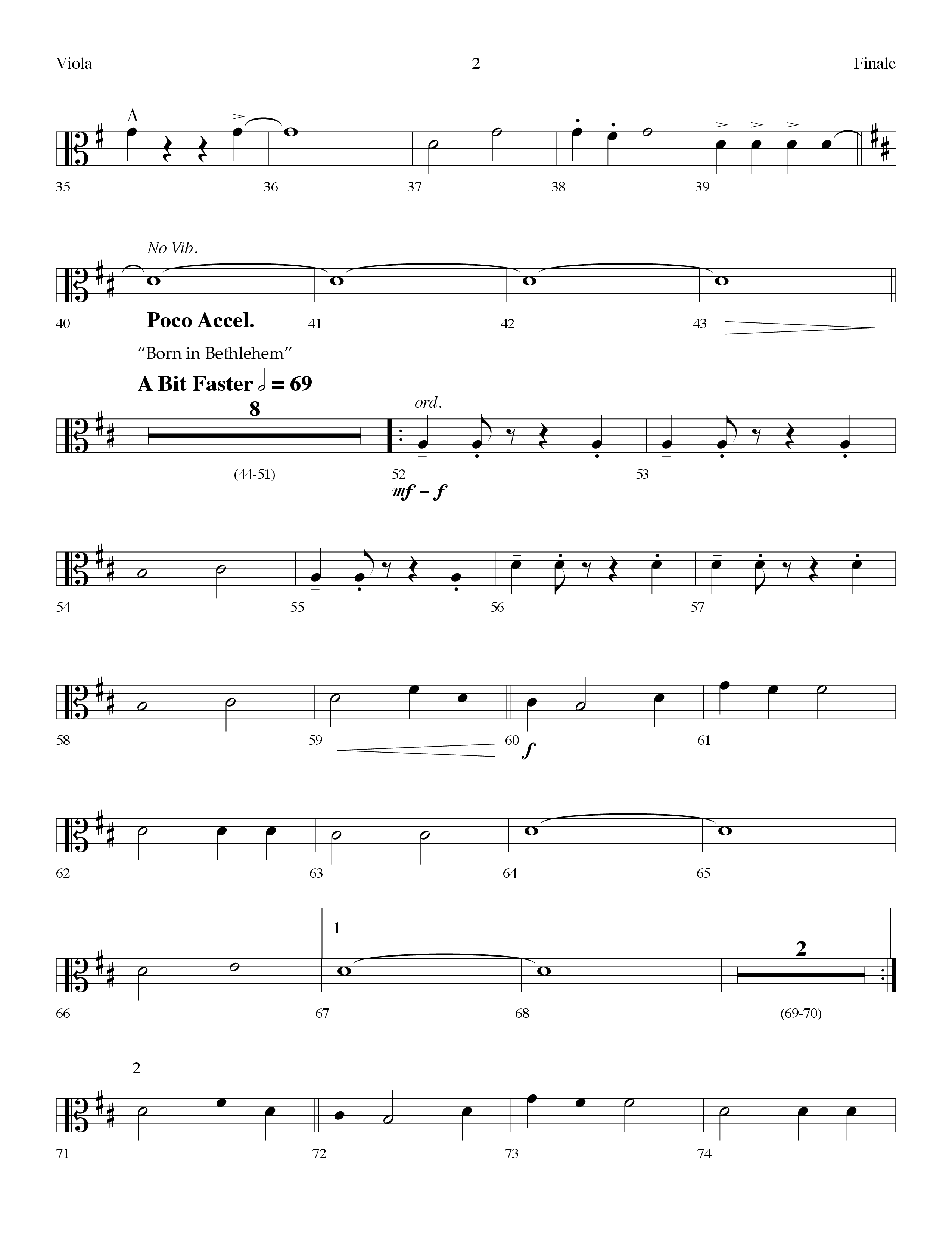 Finale: He is Born, the Divine Christ Child with Born in Bethlehem Viola (Lifeway Choral / Arr. Dennis Allen)