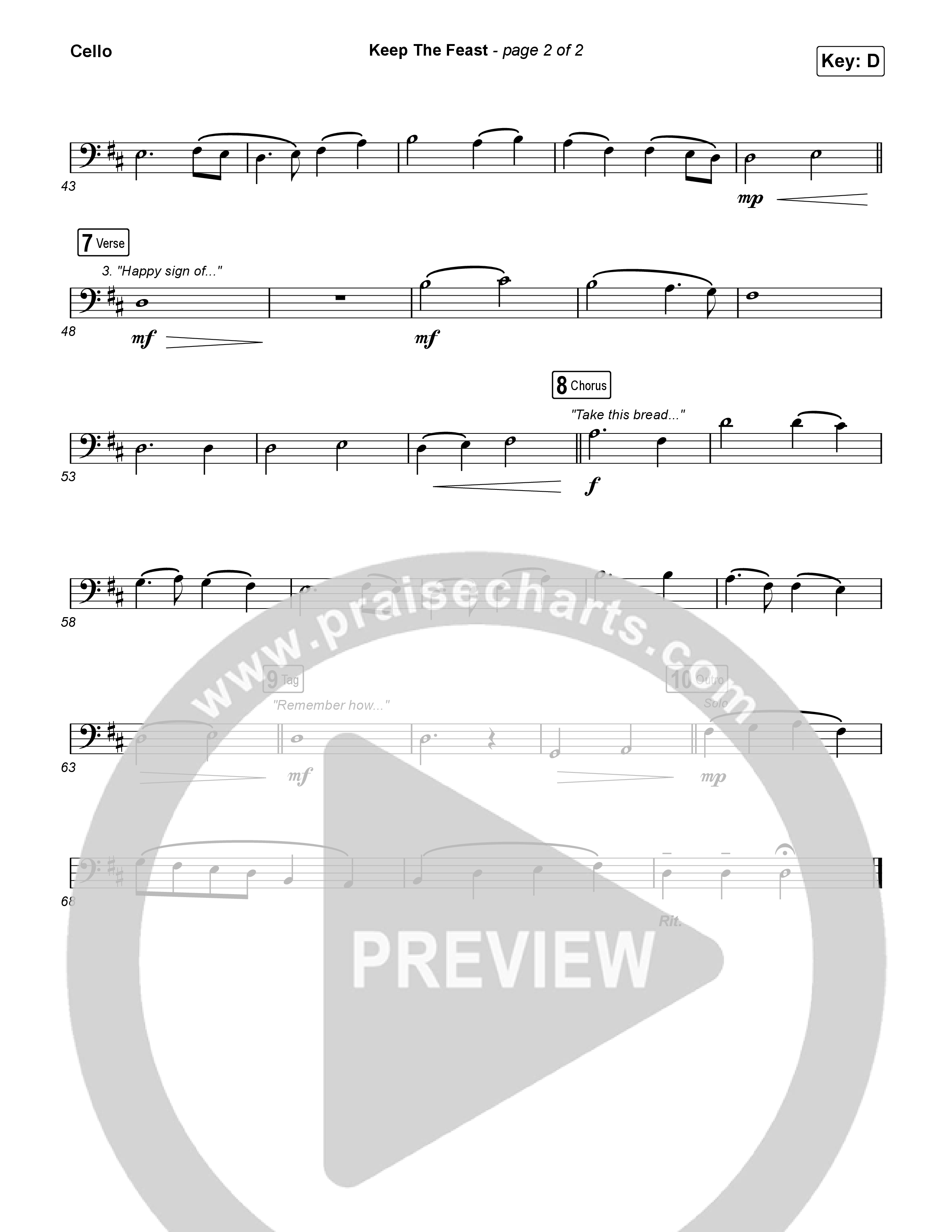 Keep The Feast Cello (Keith & Kristyn Getty / Sing!)