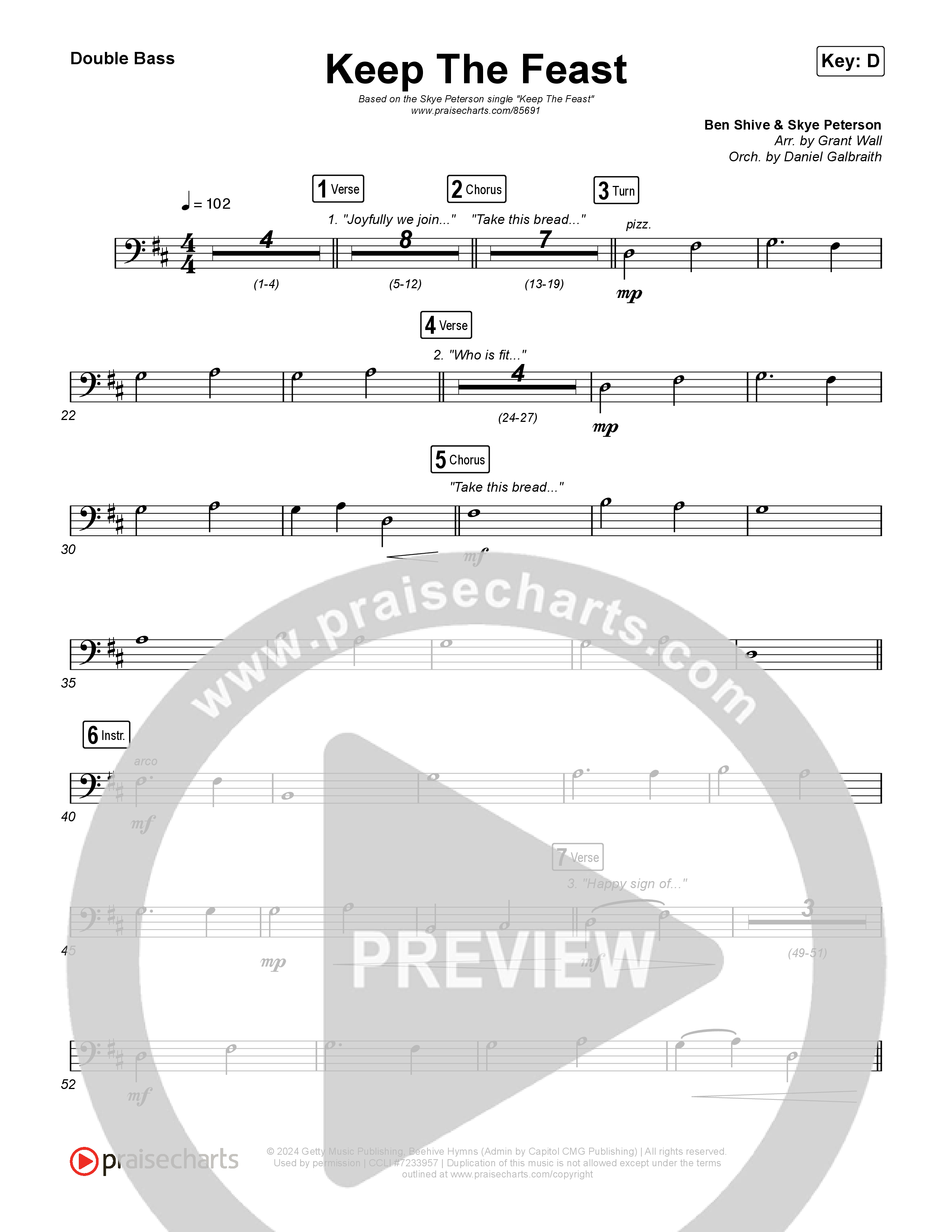 Keep The Feast String Bass (Keith & Kristyn Getty / Sing!)