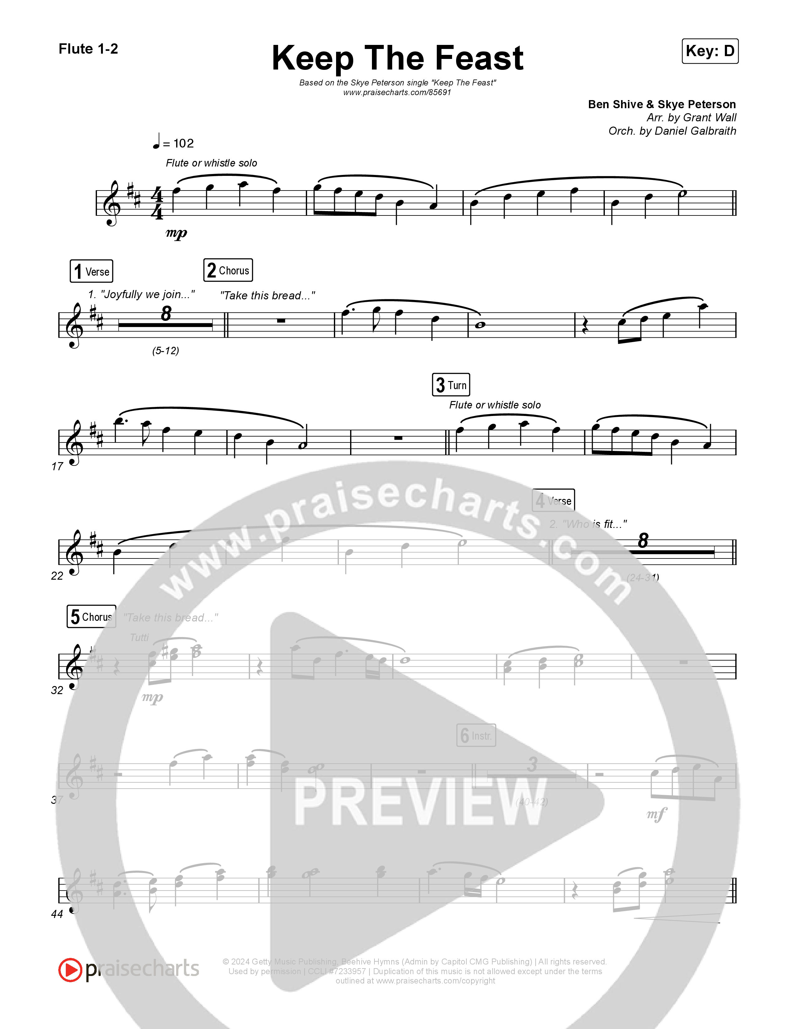 Keep The Feast Flute 1,2 (Keith & Kristyn Getty / Sing!)