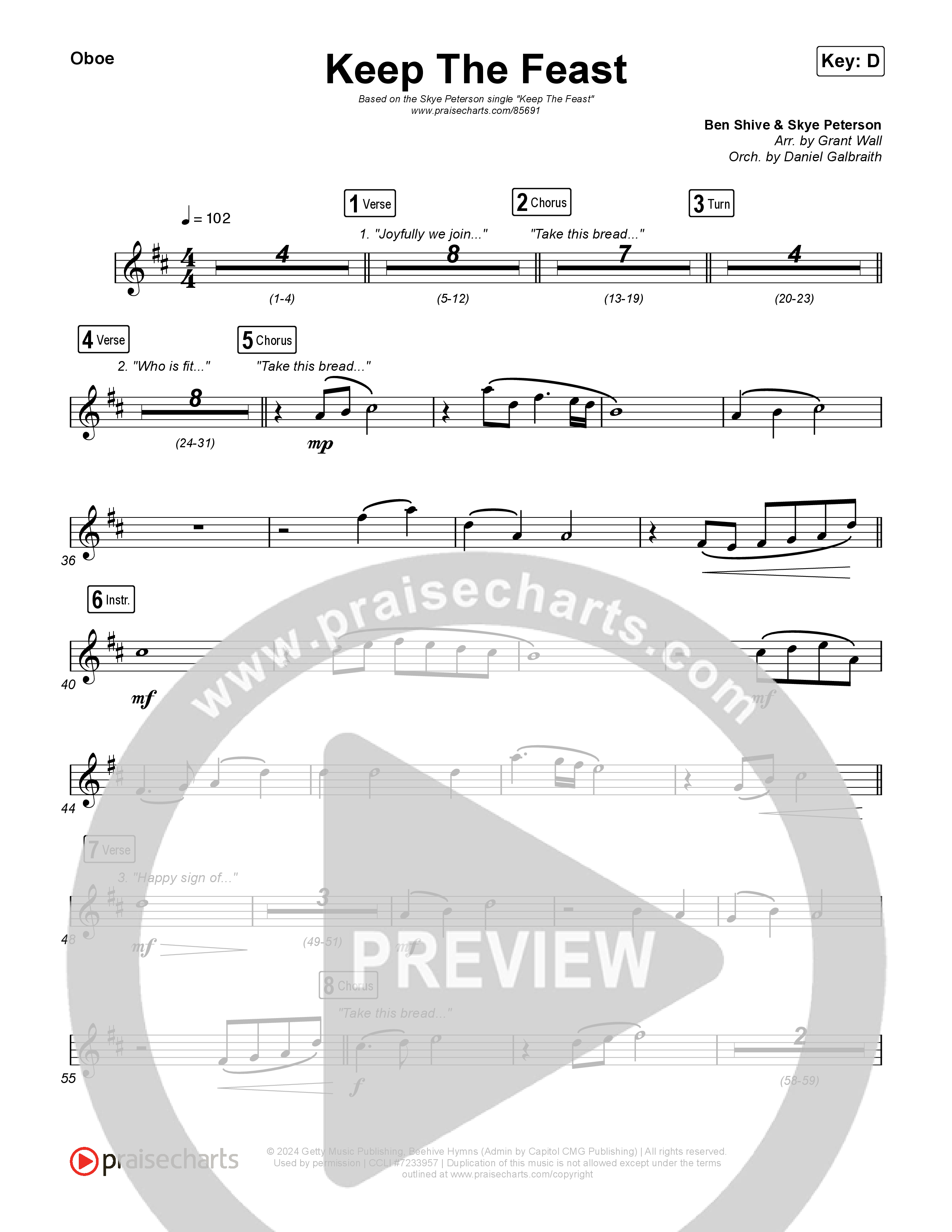 Keep The Feast Oboe (Keith & Kristyn Getty / Sing!)