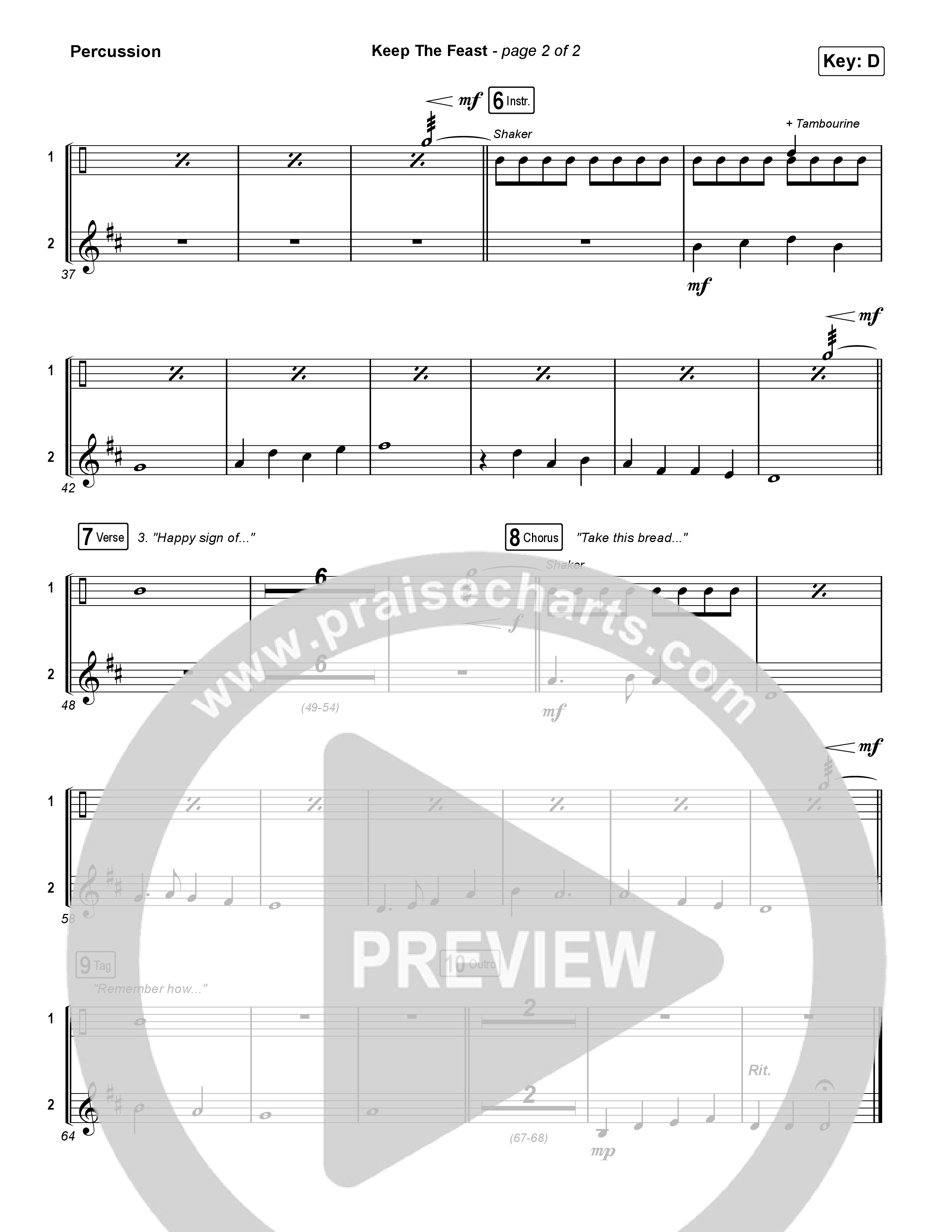 Keep The Feast Percussion (Keith & Kristyn Getty / Sing!)