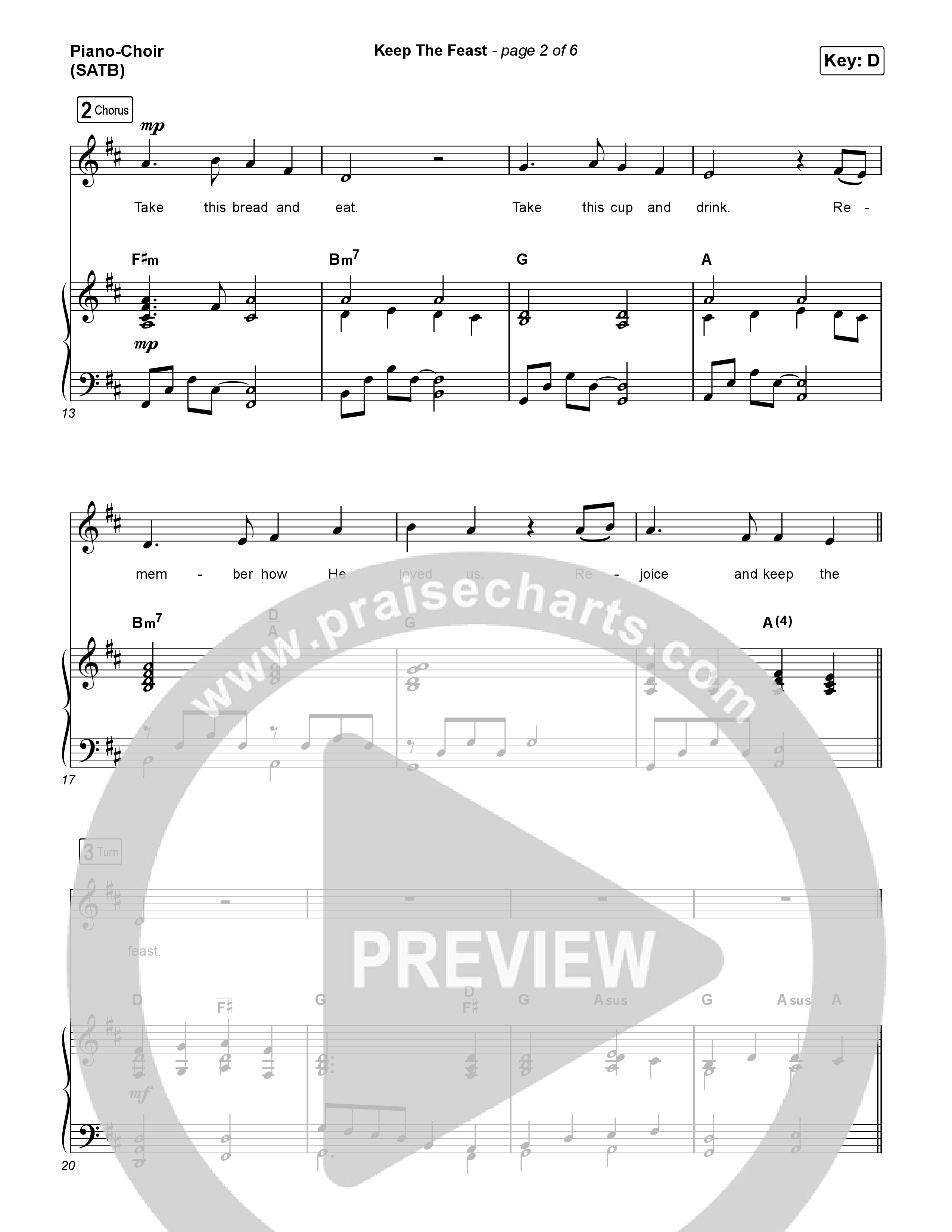 Keep The Feast Piano/Vocal Pack (Keith & Kristyn Getty / Sing!)